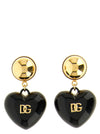 Dolce & Gabbana Black Brass Earrings Dolce & Gabbana