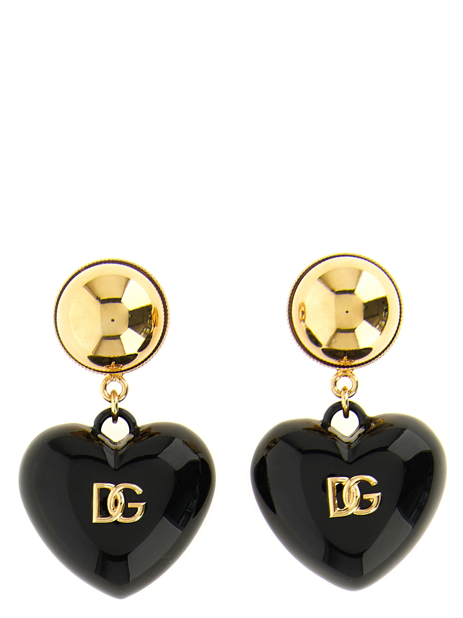 Dolce & Gabbana Black Brass Earrings Dolce & Gabbana