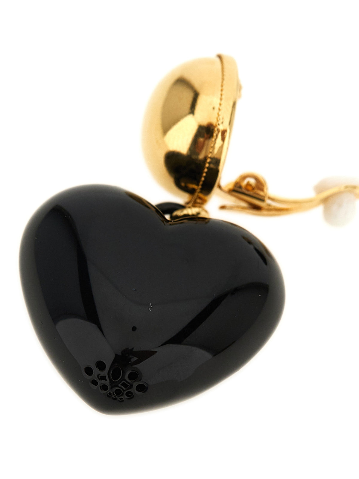 Dolce & Gabbana Black Brass Earrings Dolce & Gabbana