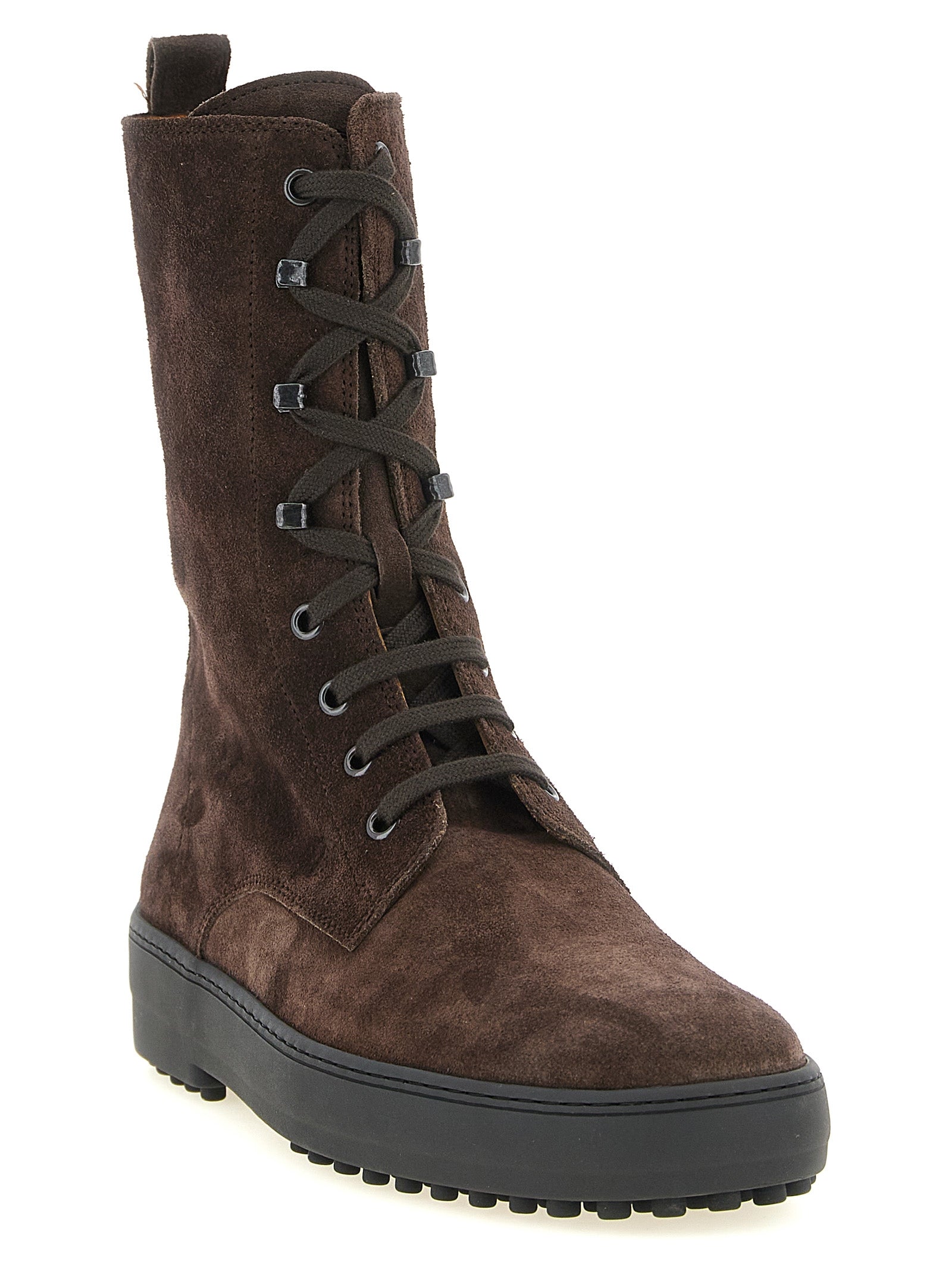 Tod's Brown Calfskin Ankle Boots Tod's