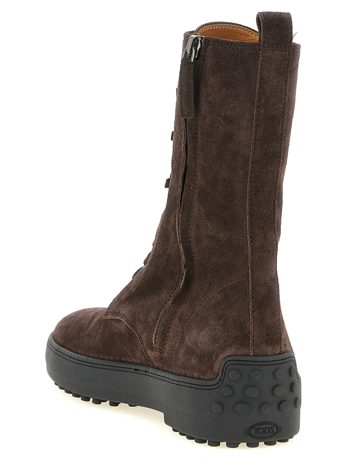 Tod's Brown Calfskin Ankle Boots Tod's