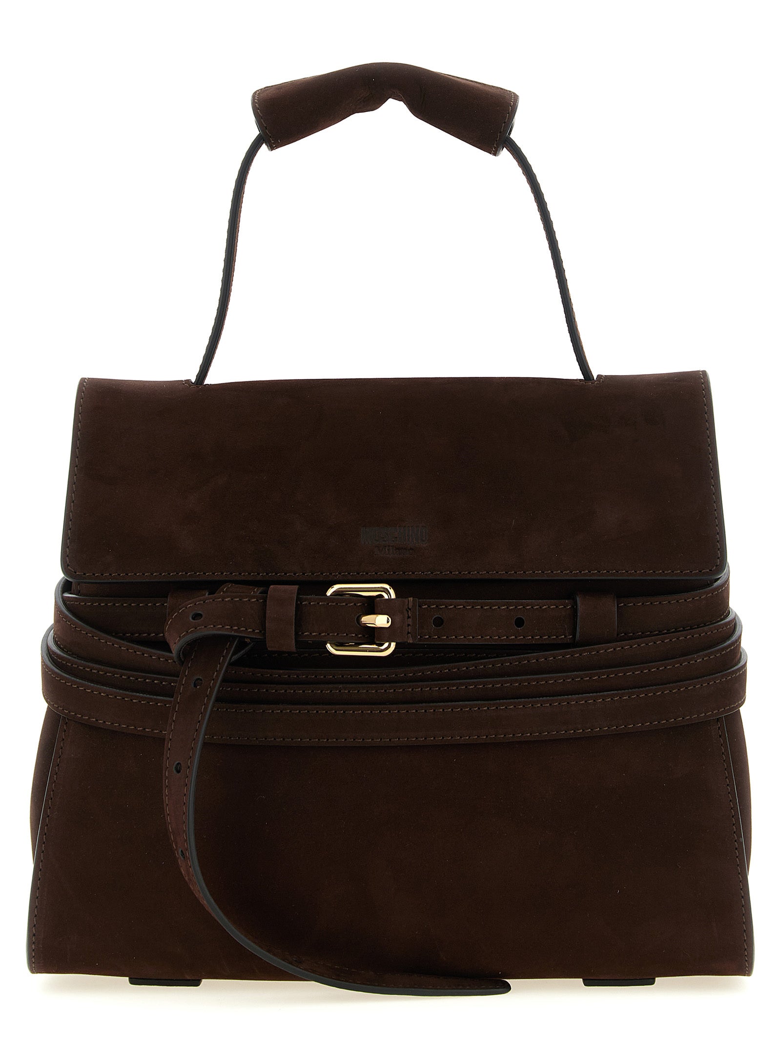 Moschino Brown Calfskin Handbag Moschino