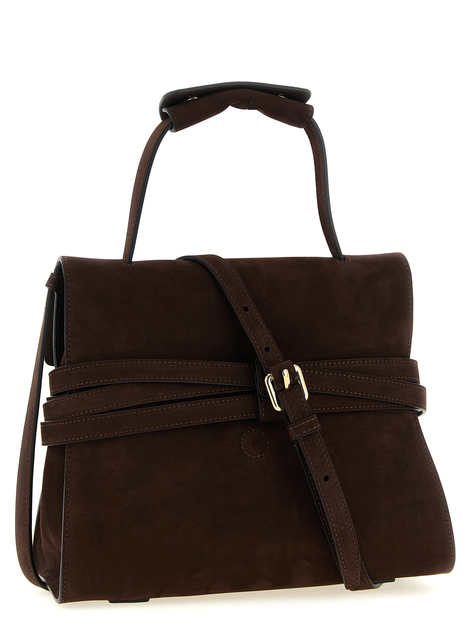 Moschino Brown Calfskin Handbag Moschino