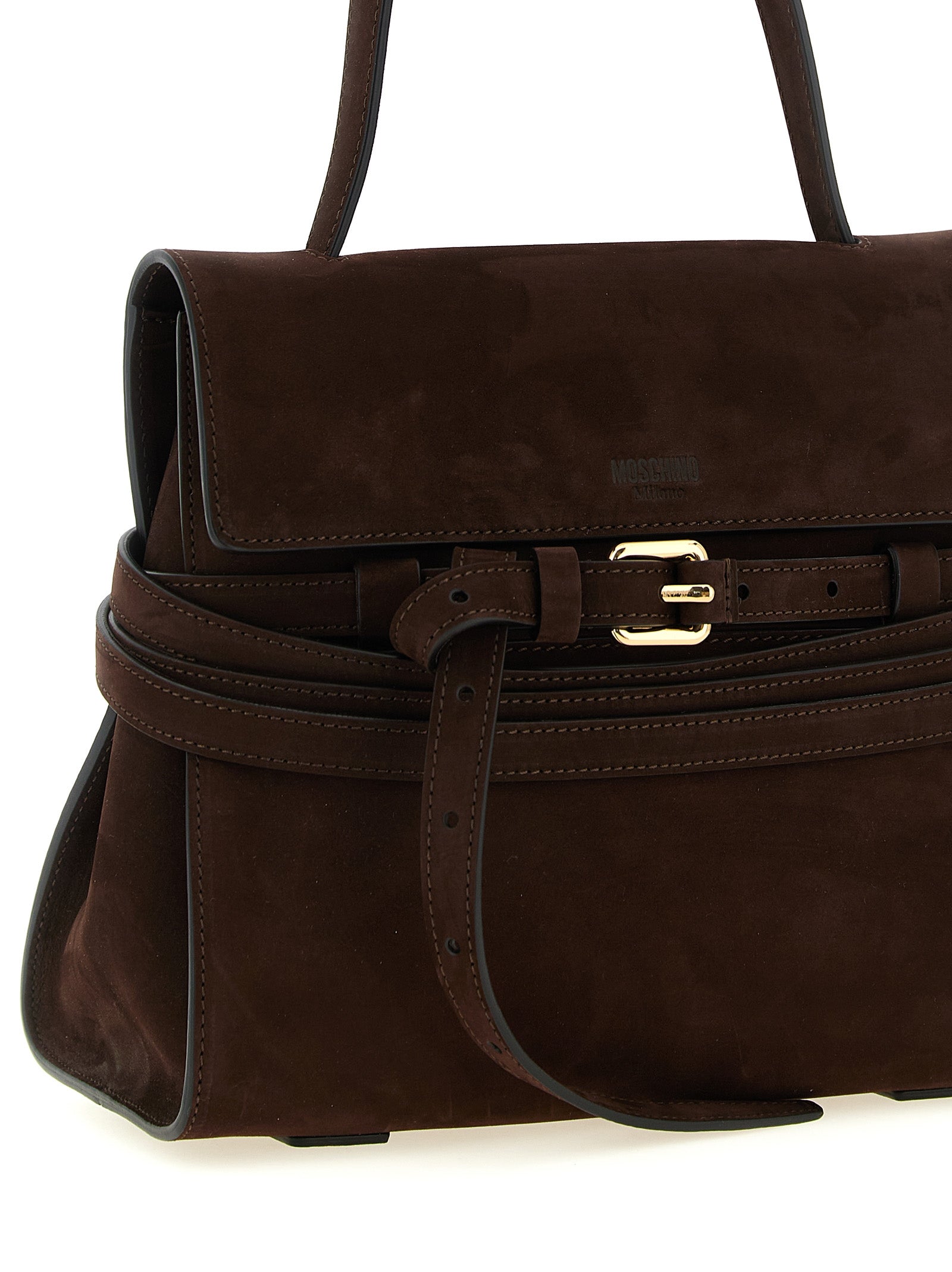 Moschino Brown Calfskin Handbag Moschino