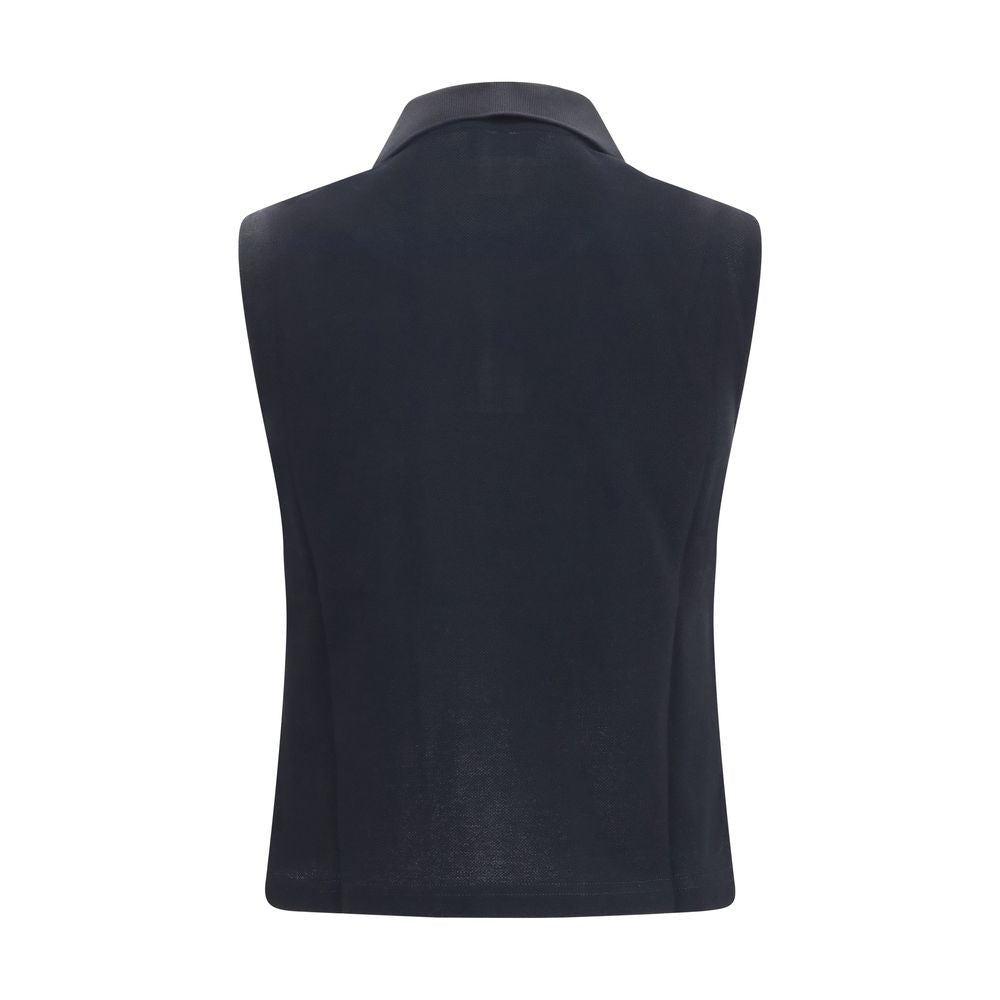 Saint Laurent Black Recycled Cotton Polo Shirt Saint Laurent