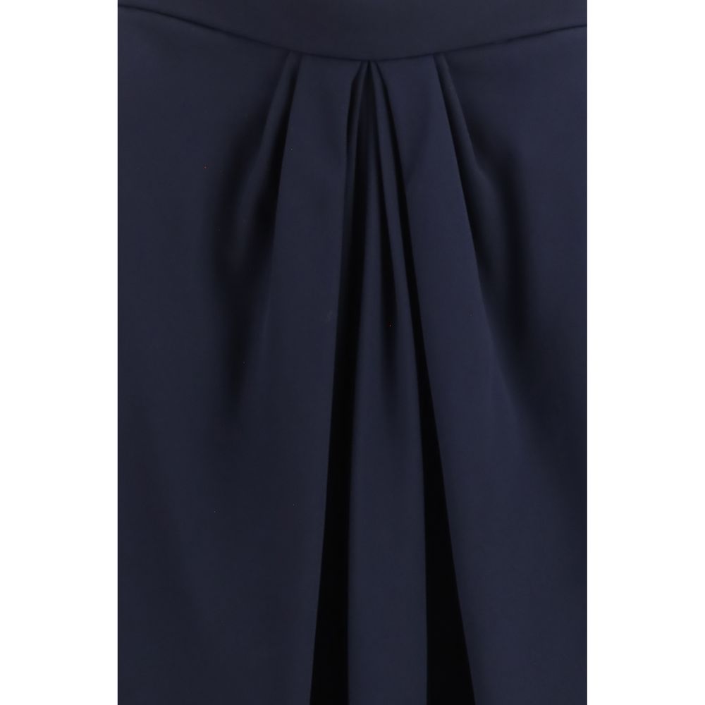 Giorgio Armani Blue Silk Long Skirt Giorgio Armani