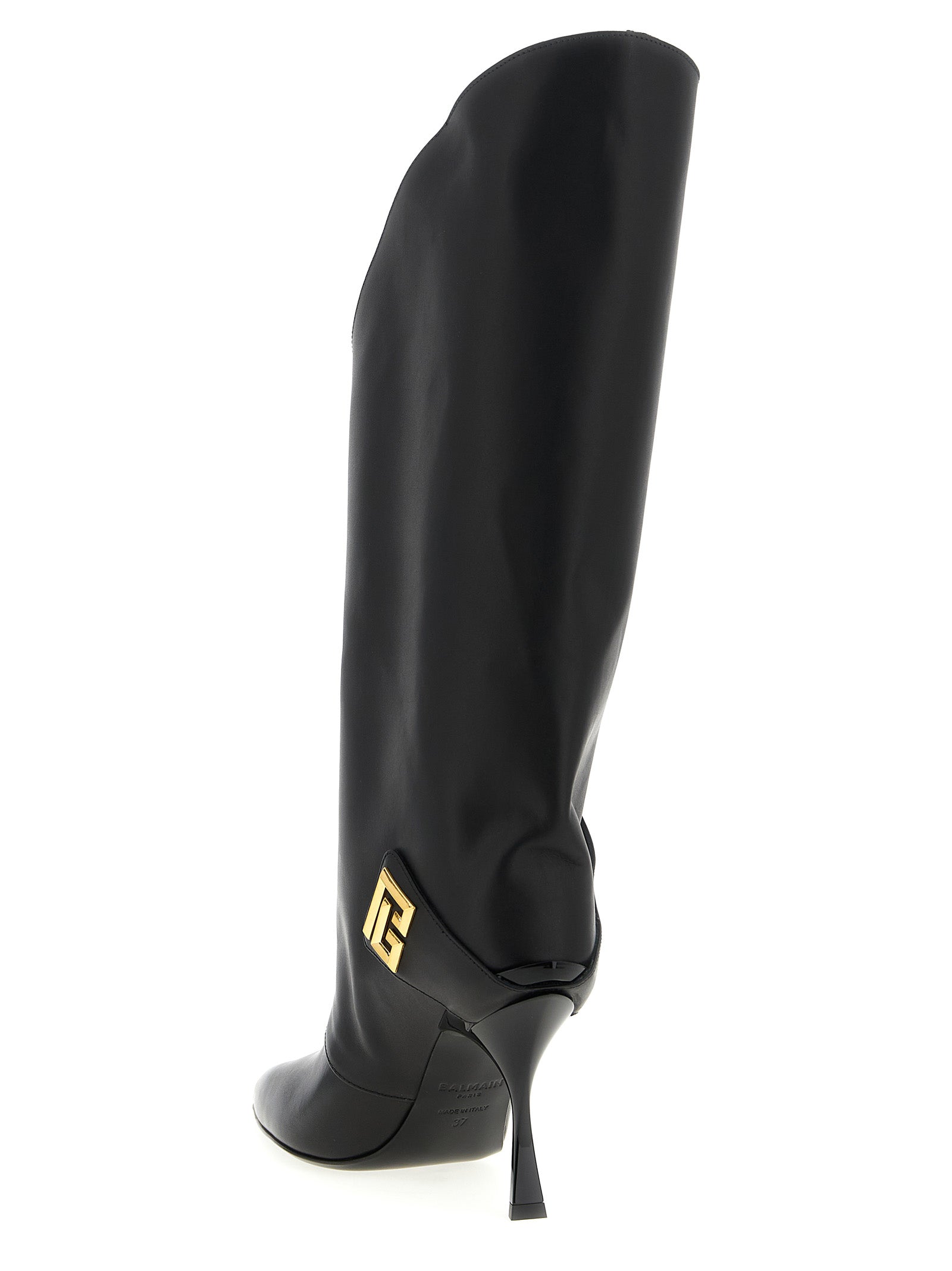 Balmain Black Calfskin Over The Knee Balmain