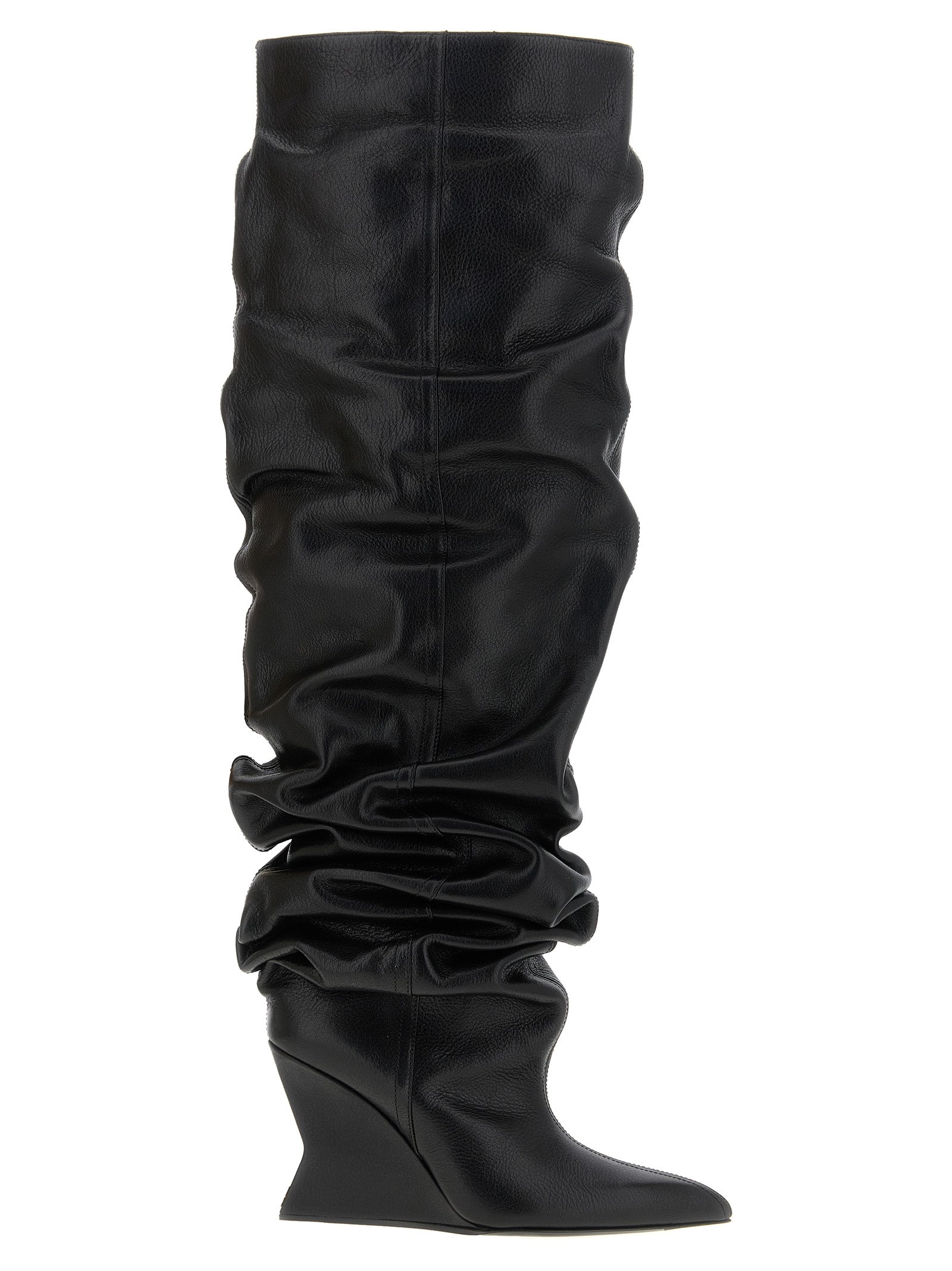 Balmain Black Calfskin Over The Knee Balmain