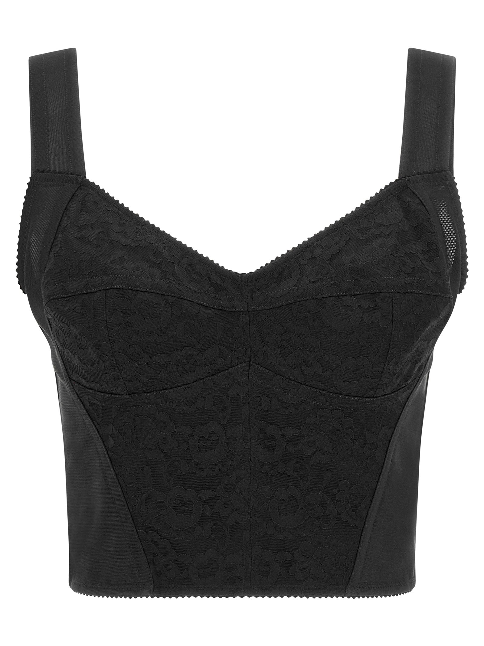 Dolce & Gabbana Black Polyamide Tank Tops Dolce & Gabbana