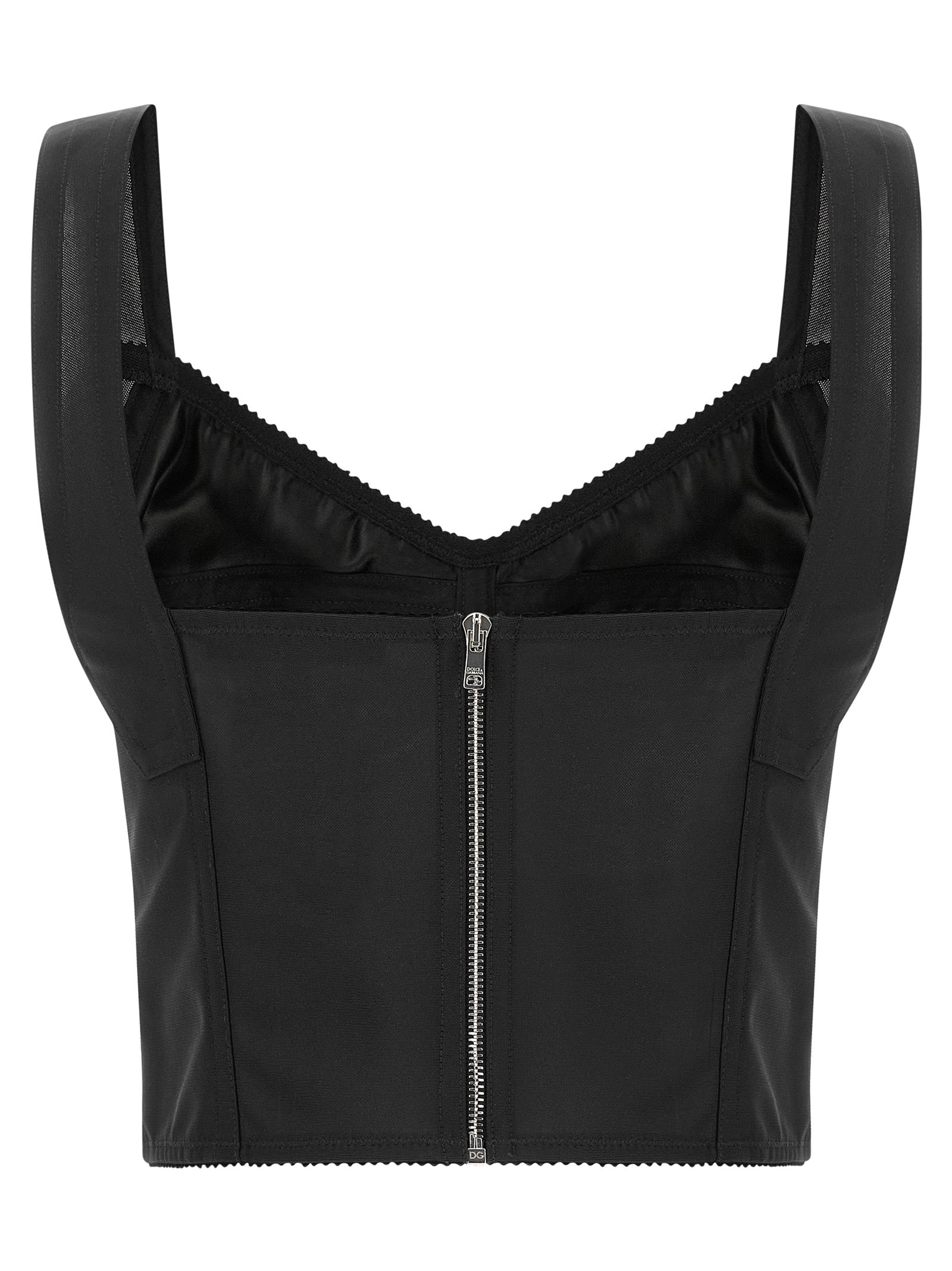 Dolce & Gabbana Black Polyamide Tank Tops Dolce & Gabbana
