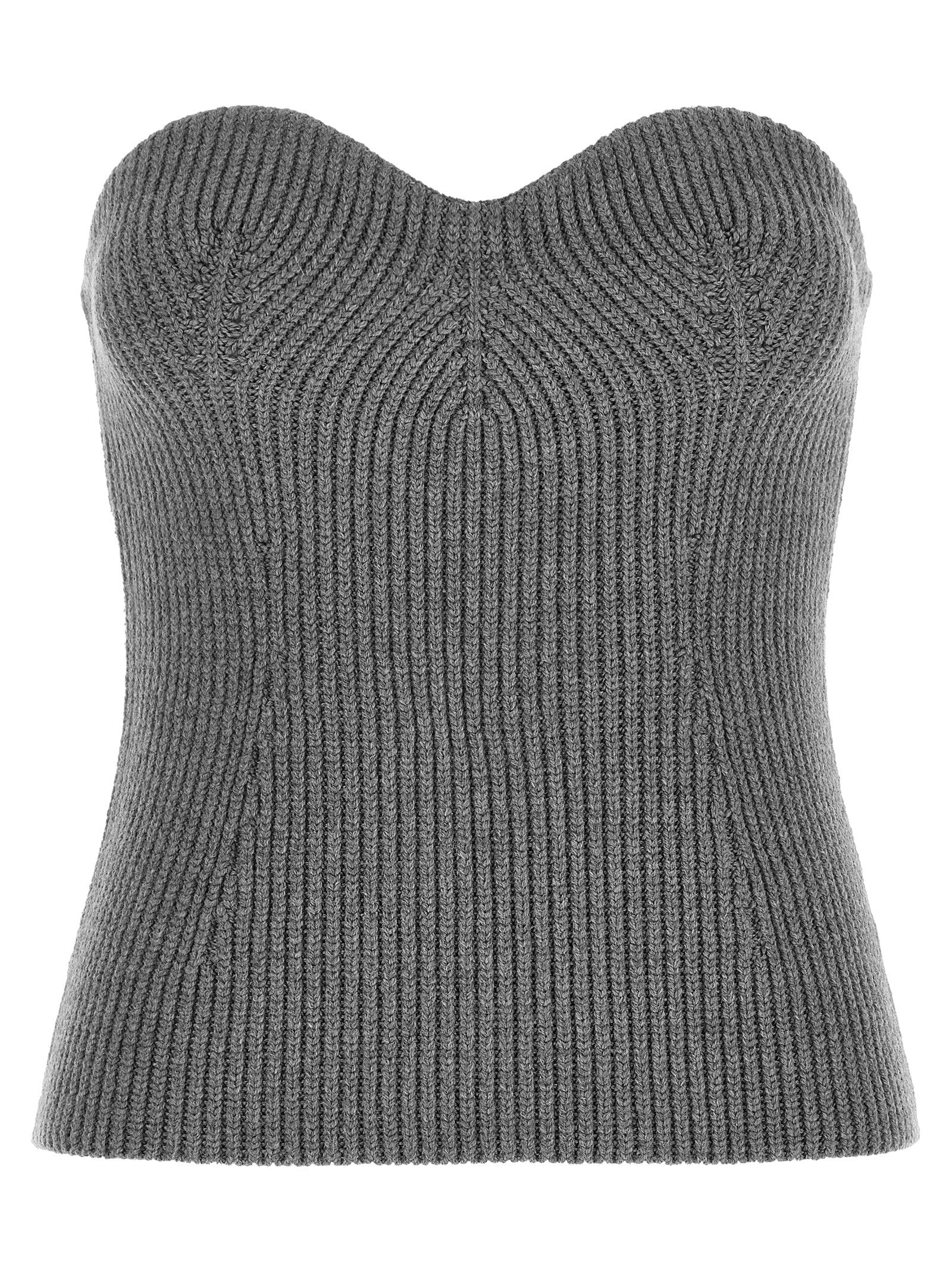 Jil Sander Gray Virgin Wool Blouse Jil Sander