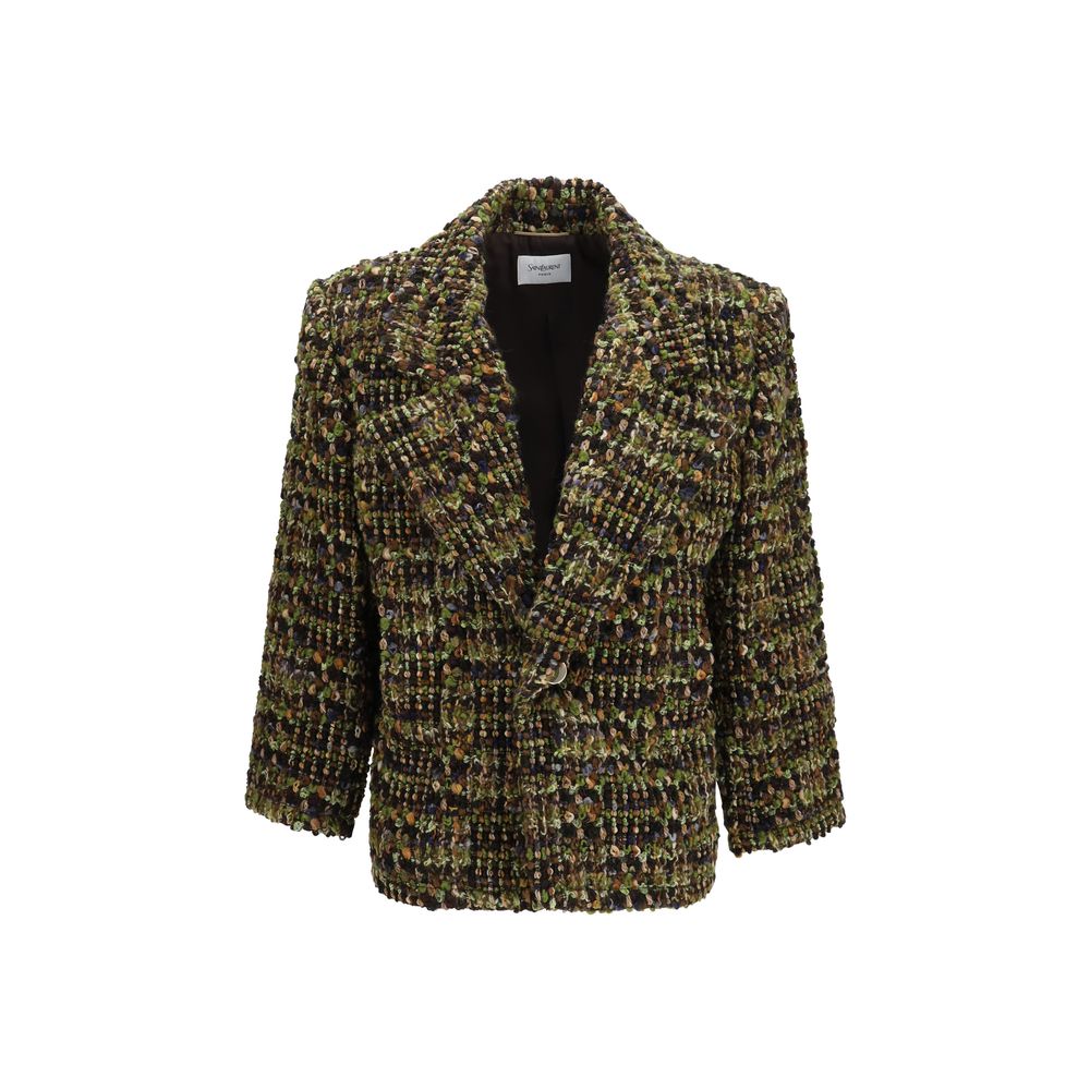 Saint Laurent Multicolor Wool Oves Aries Full-Length Jacket Saint Laurent