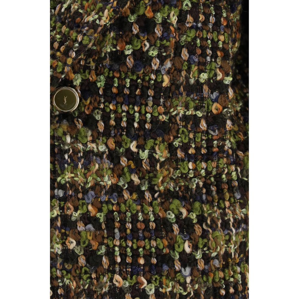 Saint Laurent Multicolor Wool Oves Aries Full-Length Jacket Saint Laurent