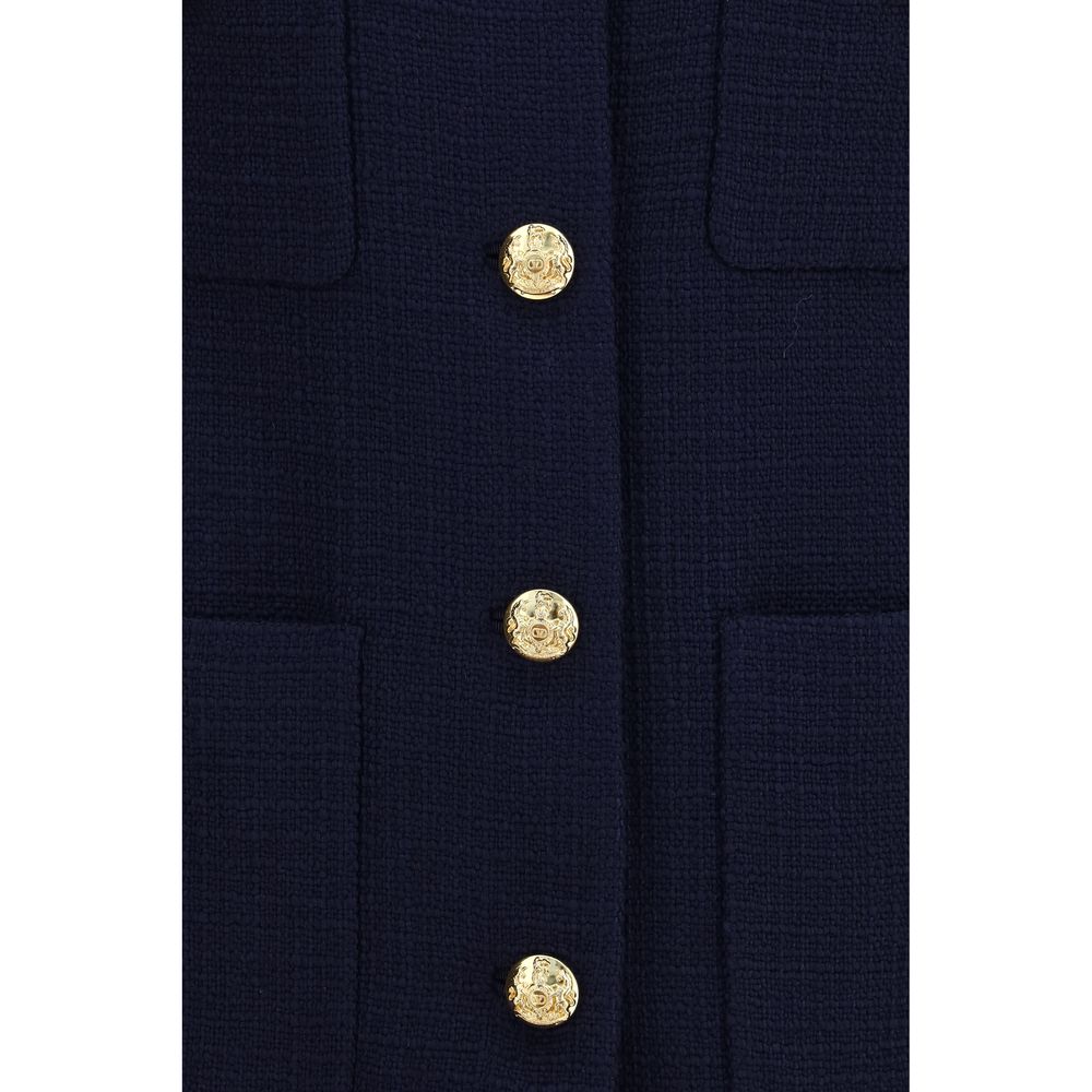 Valentino Garavani Blue Wool Oves Aries Coat Valentino Garavani