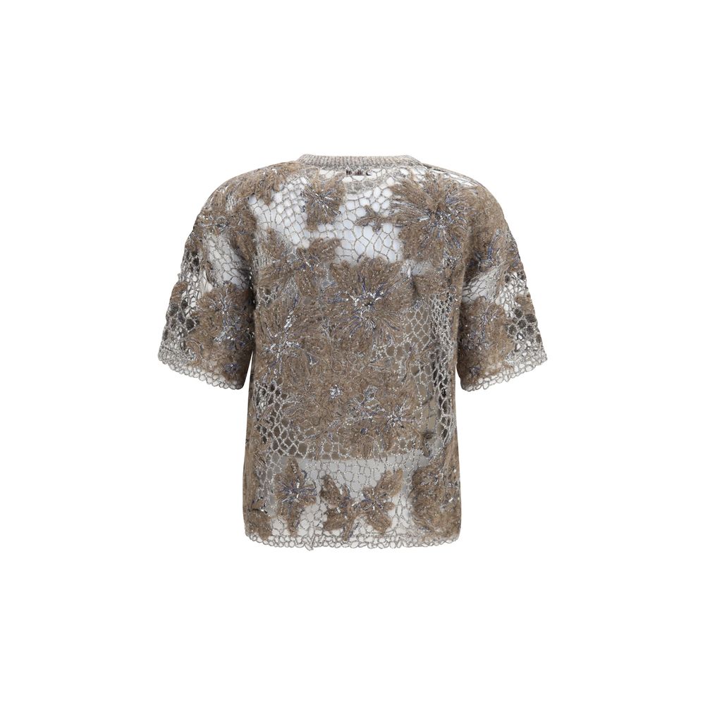 Brunello Cucinelli Beige Mohair Blouse Brunello Cucinelli