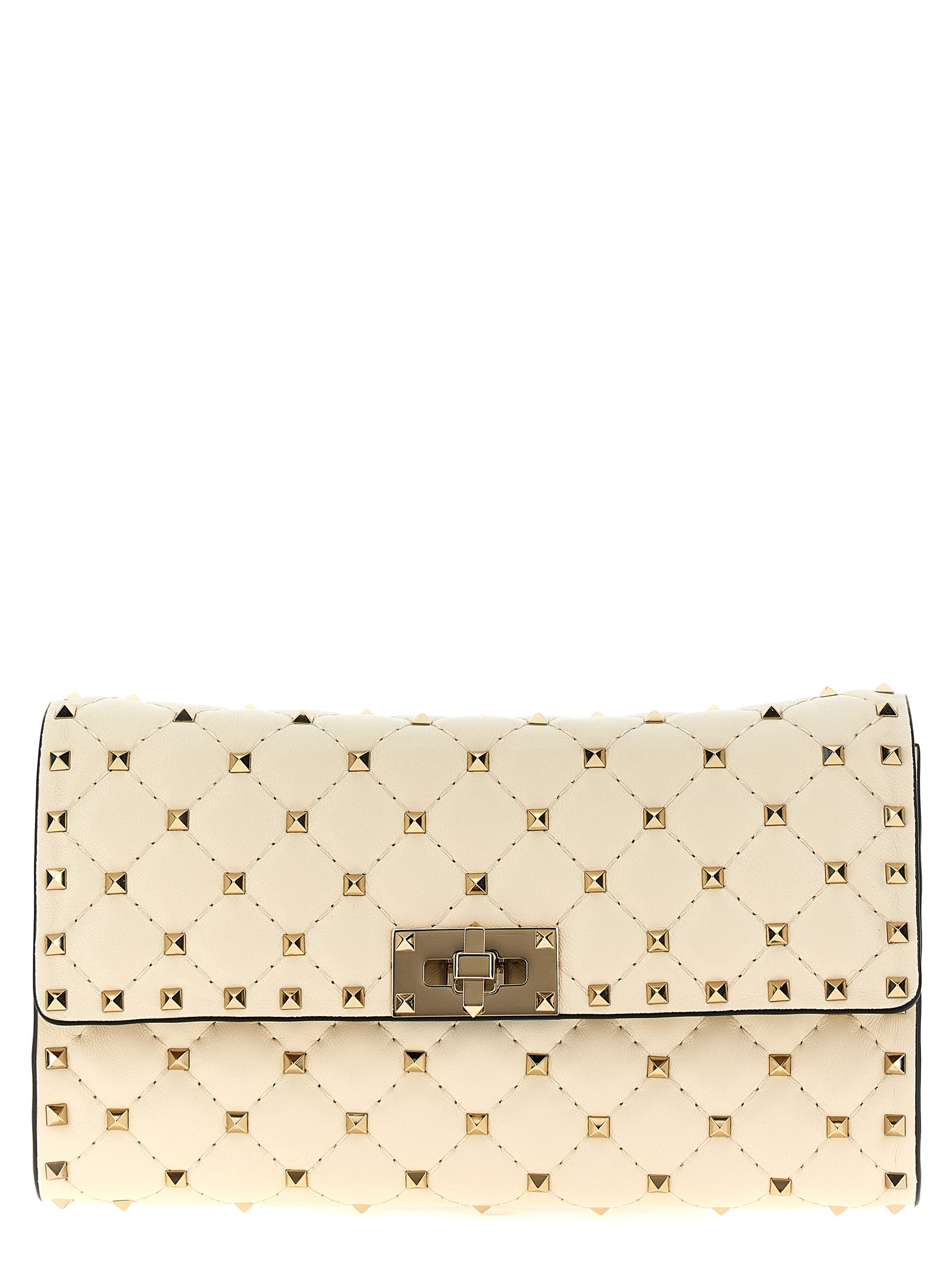 Valentino Garavani White Lamb Leather Shoulder Bag Valentino Garavani