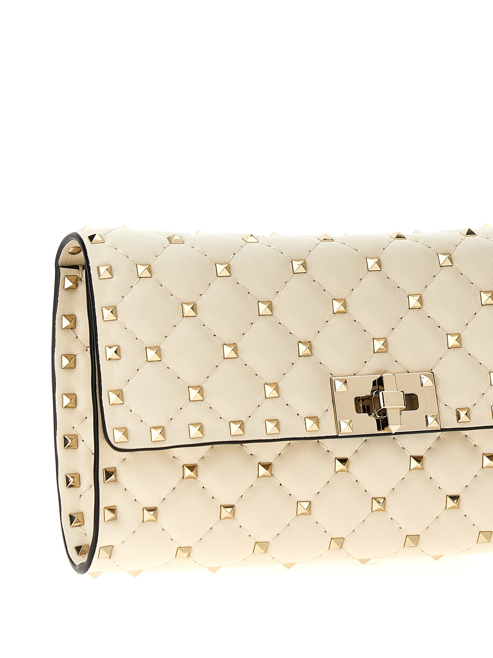 Valentino Garavani White Lamb Leather Shoulder Bag Valentino Garavani