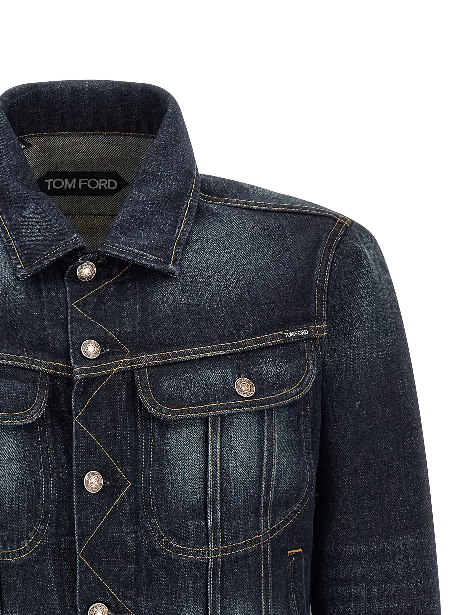 Tom Ford Blue Cotton Denim Jacket Tom Ford