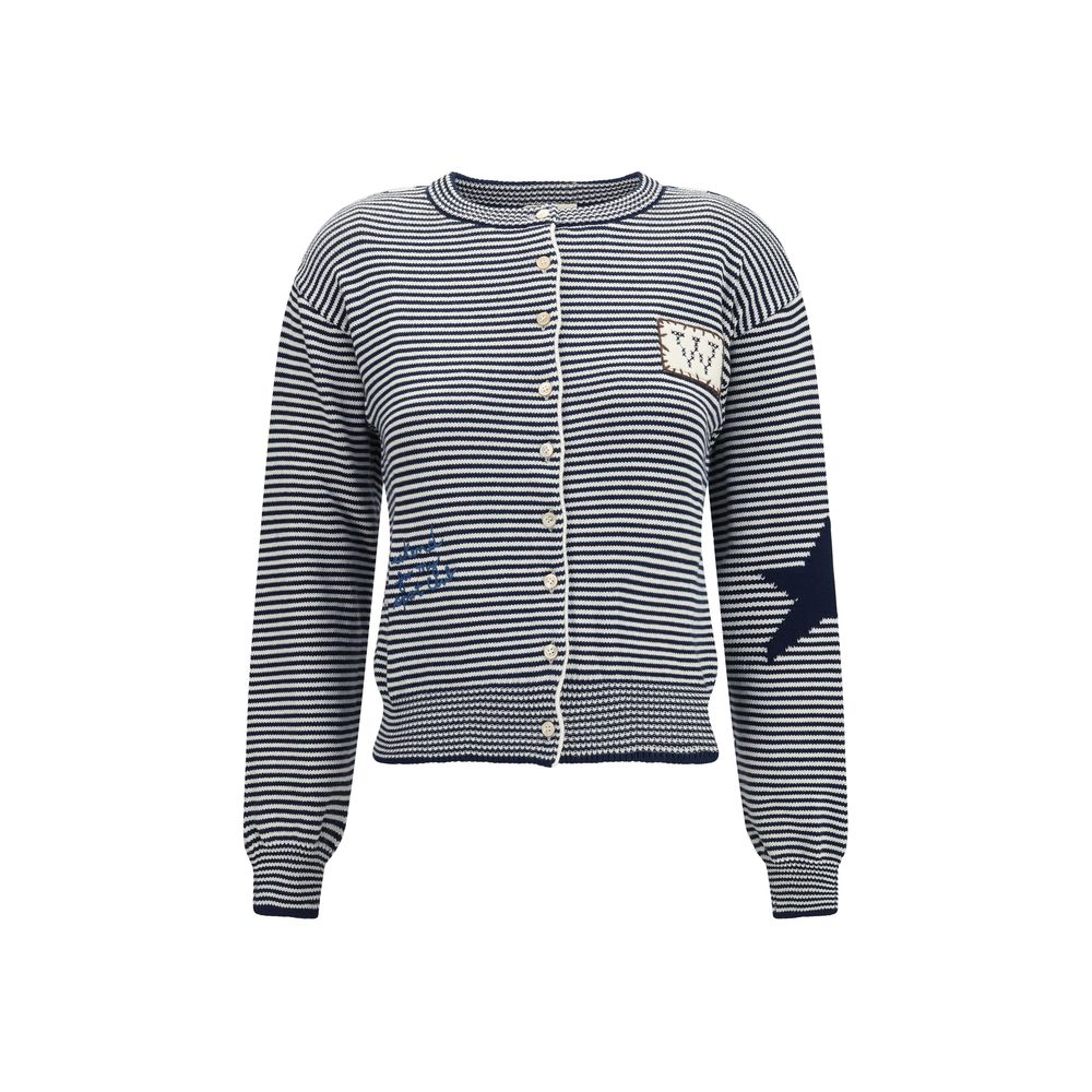 Max Mara Blue Cotton Cardigan Max Mara