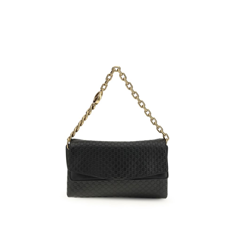 Gucci Black Calf Leather Bos Taurus Shoulder Bag Gucci