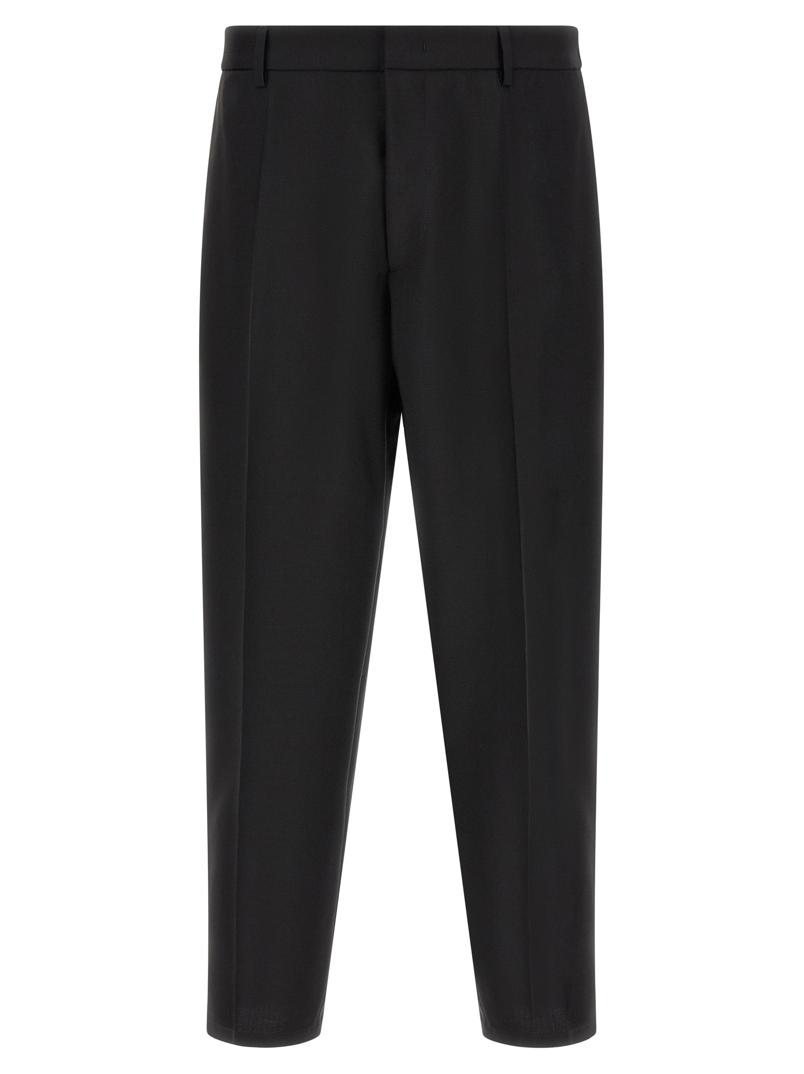 Jil Sander Black Virgin Wool Cropped Pants Jil Sander