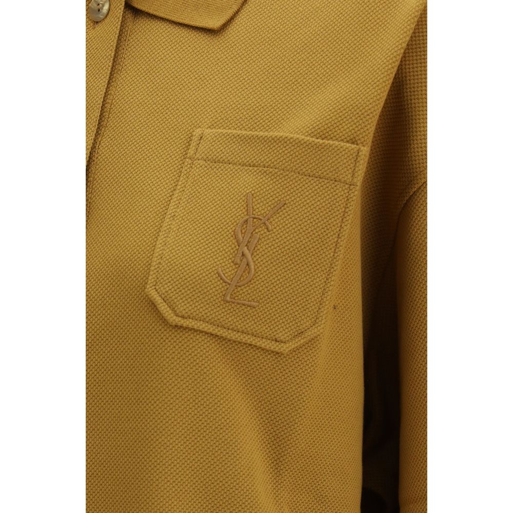 Saint Laurent Bicolor Cotton Polo Shirt Saint Laurent