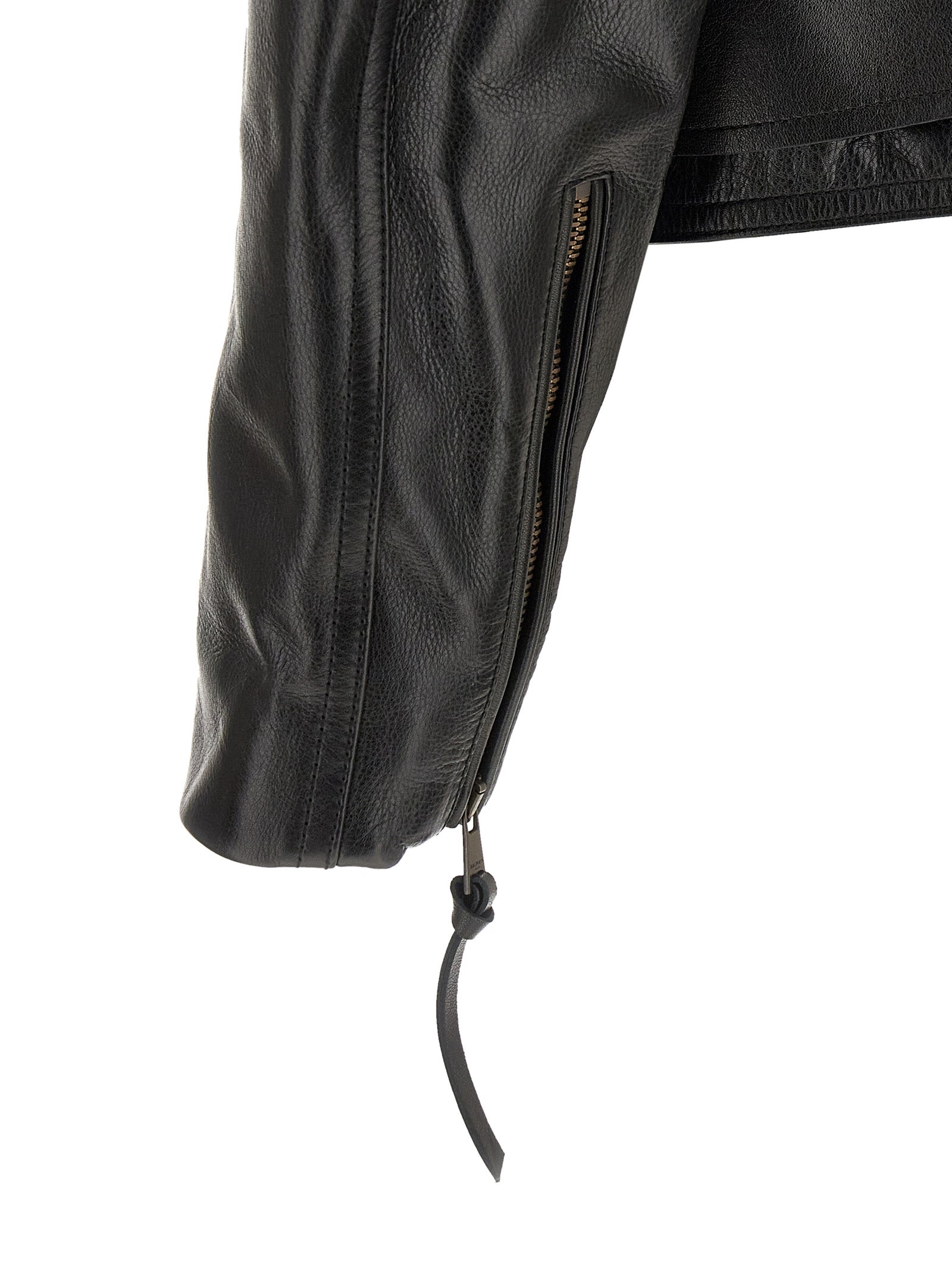 Balmain Black Calfskin Leather Jacket Balmain