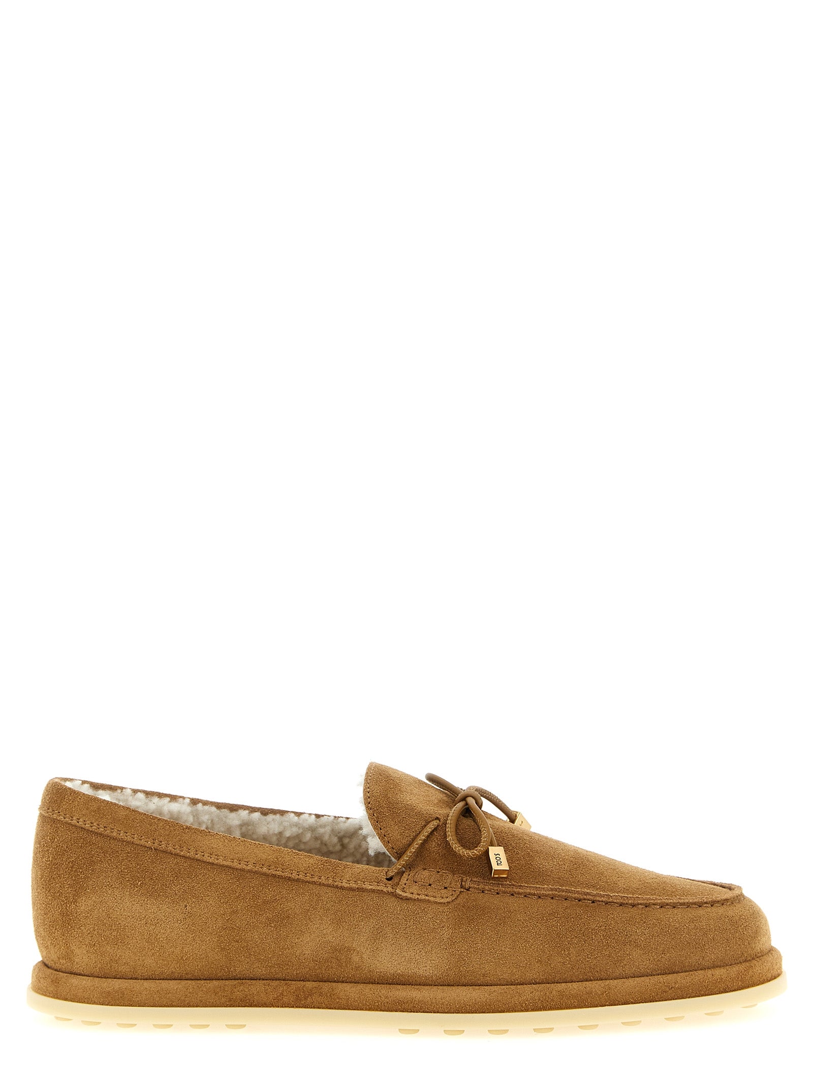 Tod's Beige Calfskin Slip-On Loafers Tod's
