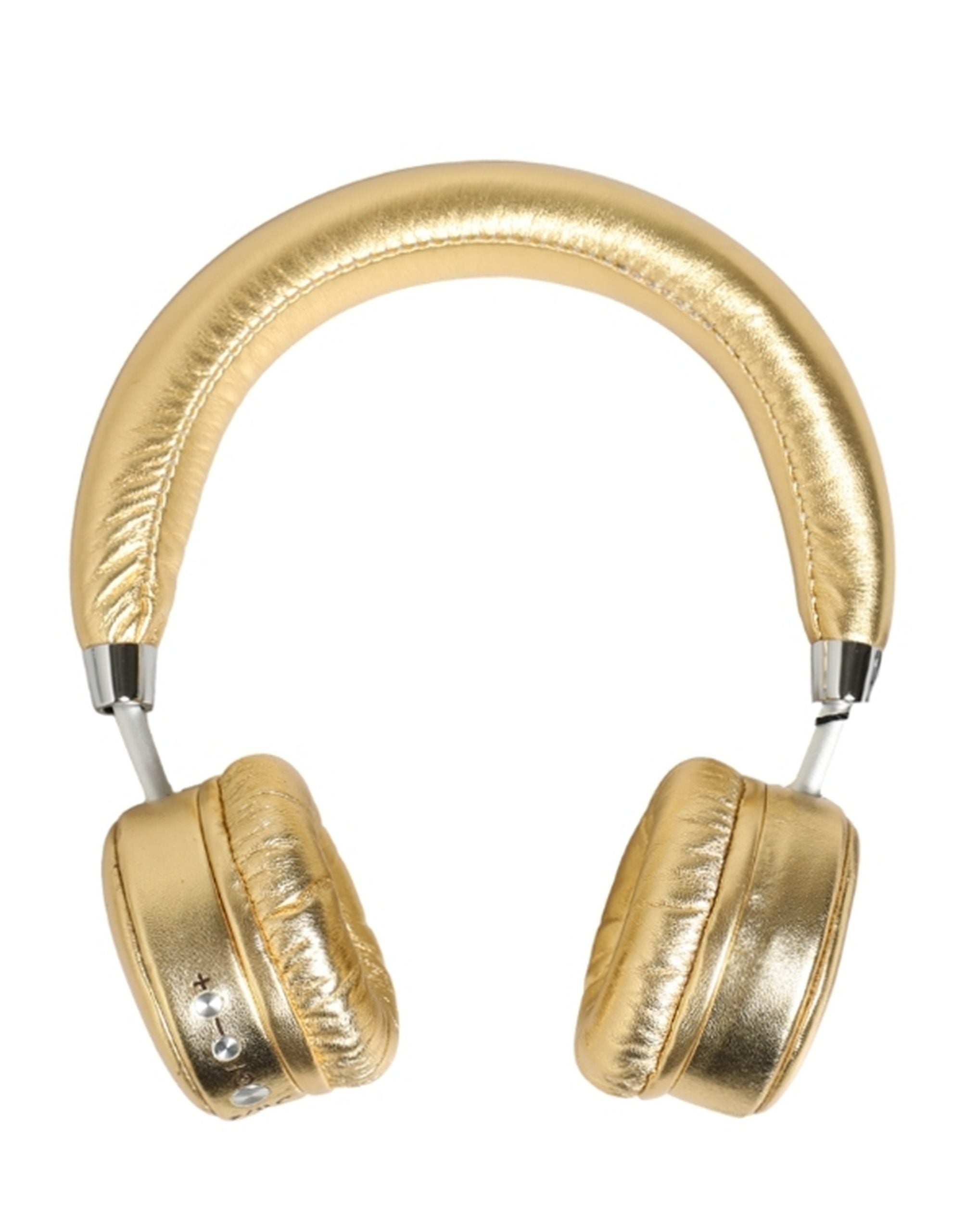 Dolce & Gabbana Women Gold Leather Wireless On-Ear Headset Headphones Dolce & Gabbana