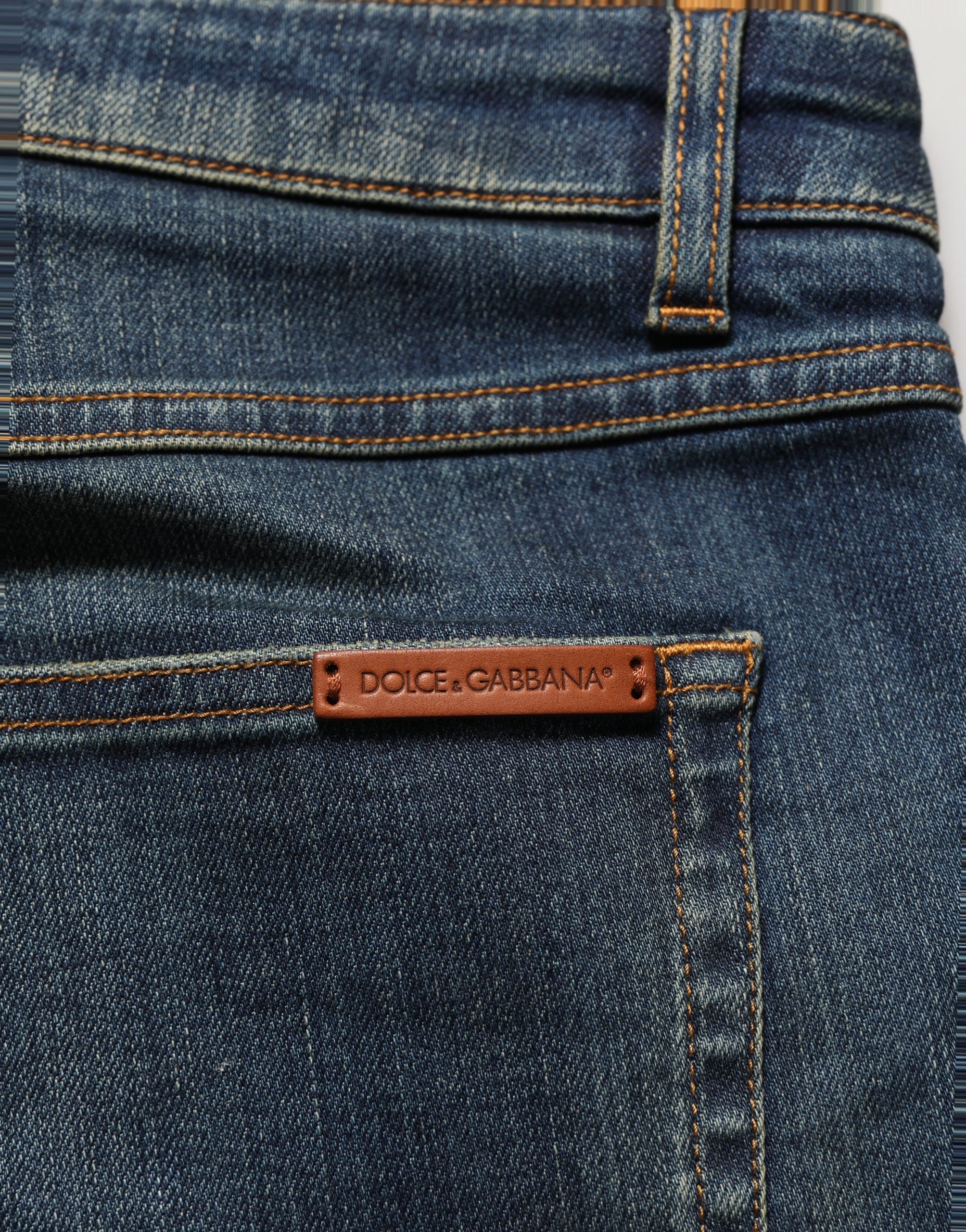Dolce & Gabbana Blue Cotton Stretch Skinny Denim Jeans Dolce & Gabbana
