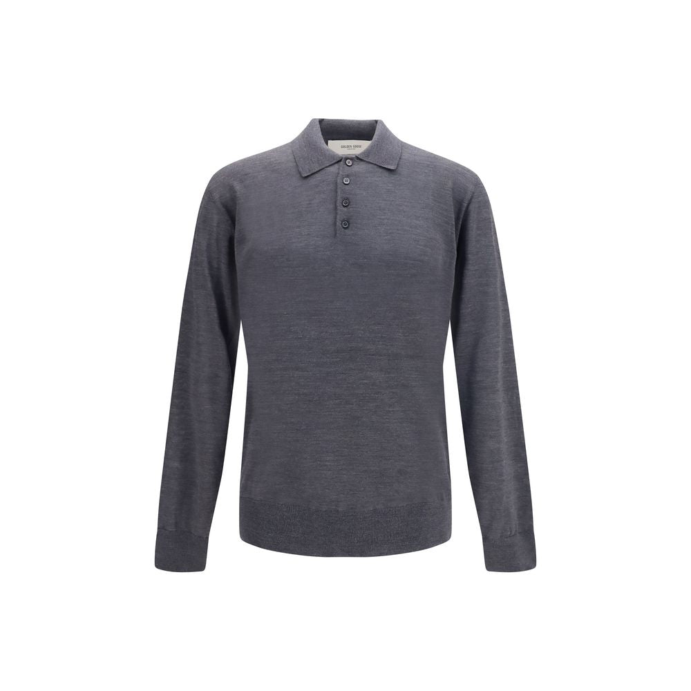 Golden Goose Gray Wool Oves Aries Dress Shirt Golden Goose