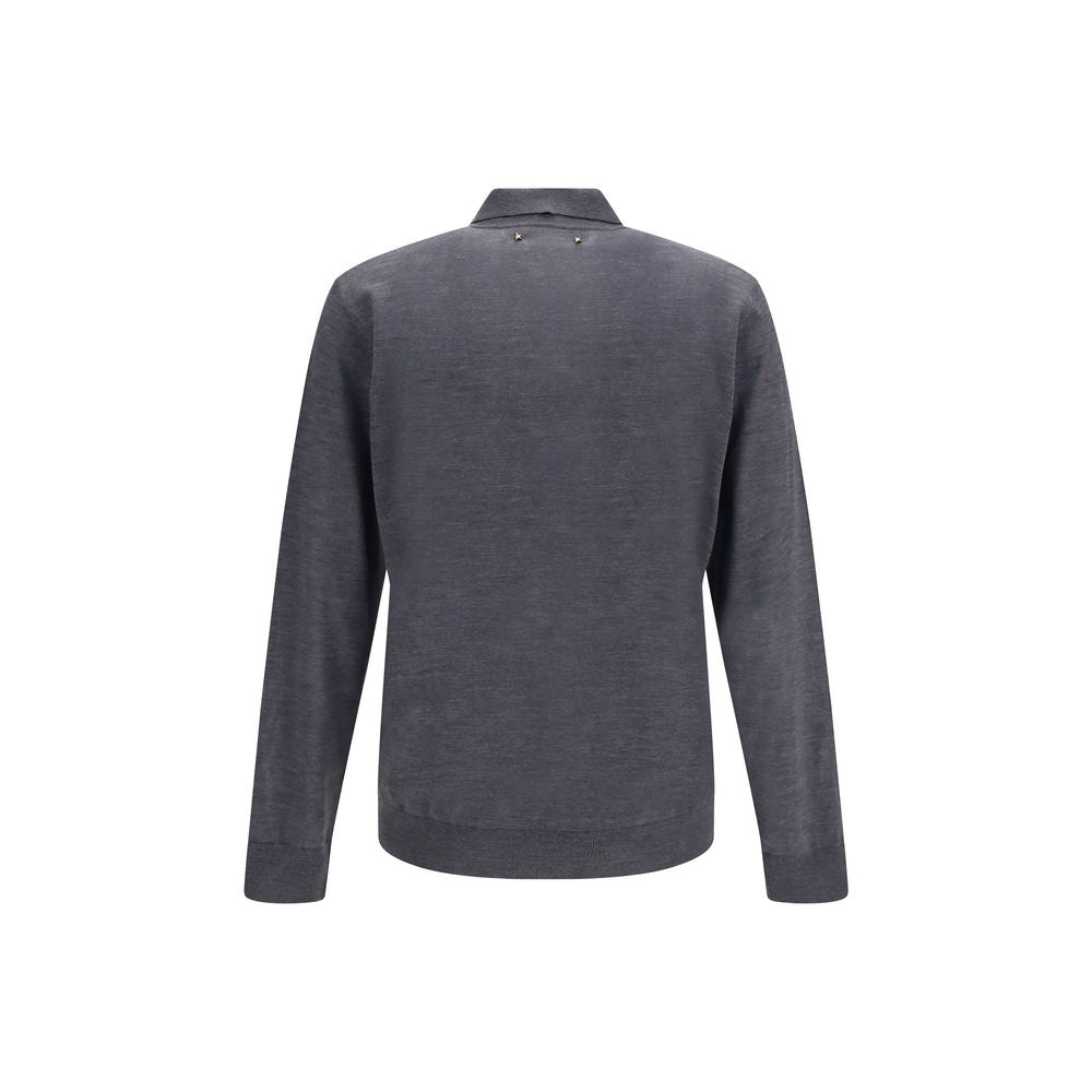 Golden Goose Gray Wool Oves Aries Dress Shirt Golden Goose