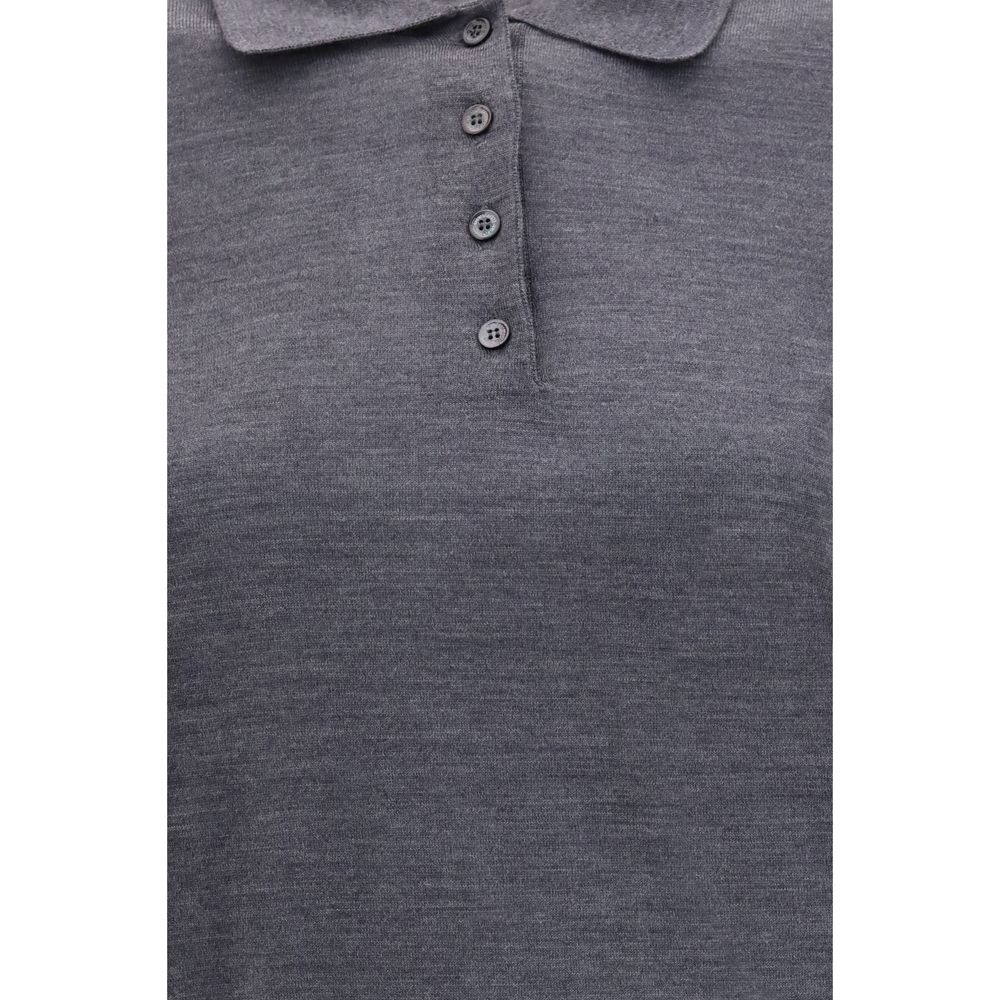 Golden Goose Gray Wool Oves Aries Shirt Golden Goose