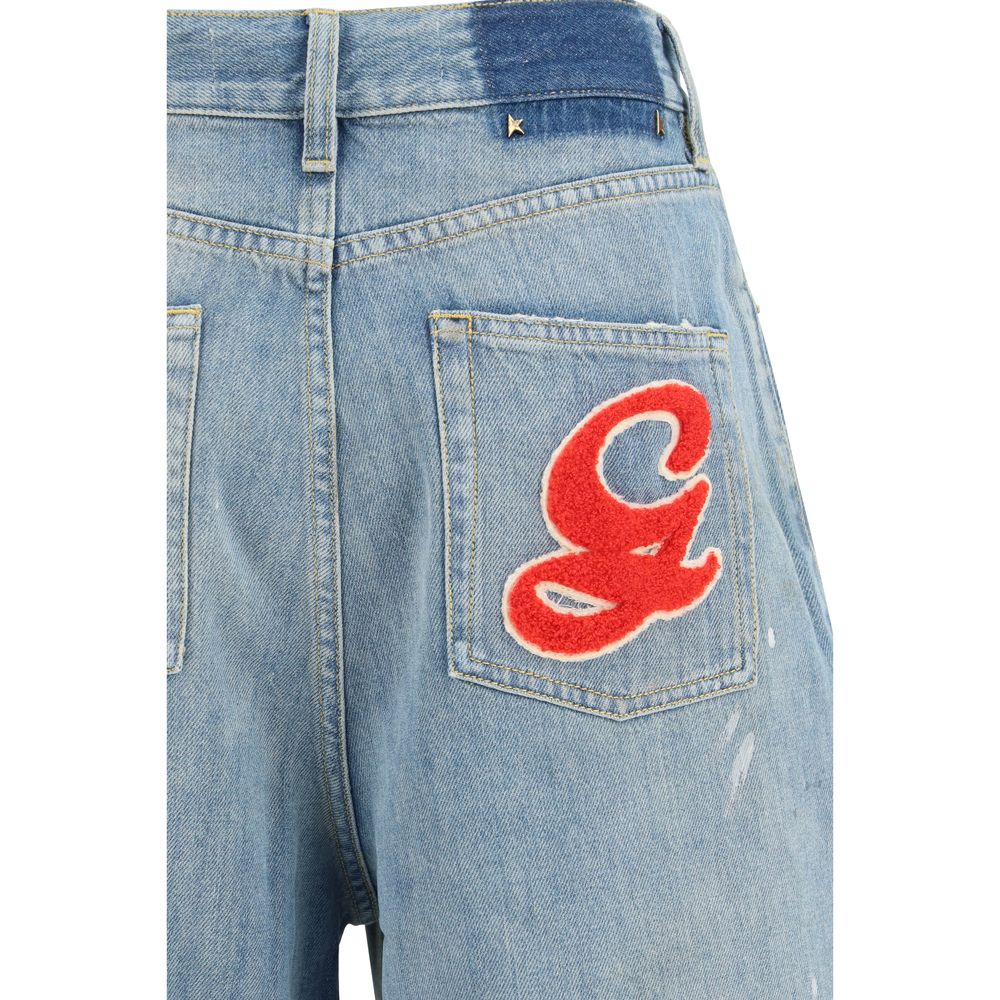 Golden Goose Blue Cotton Boyfriend Jeans Golden Goose