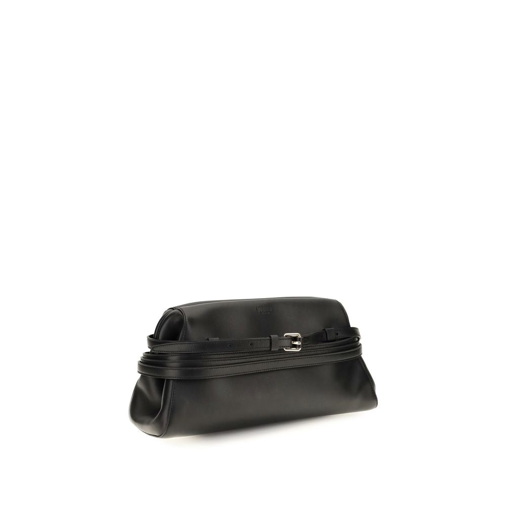 Moschino Black Goatskin Shoulder Bag Moschino