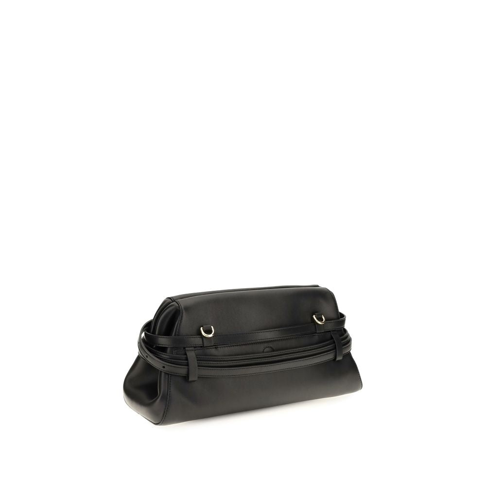 Moschino Black Goatskin Shoulder Bag Moschino