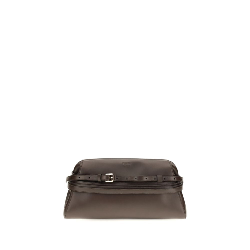 Moschino Brown Goatskin Shoulder Bag Moschino