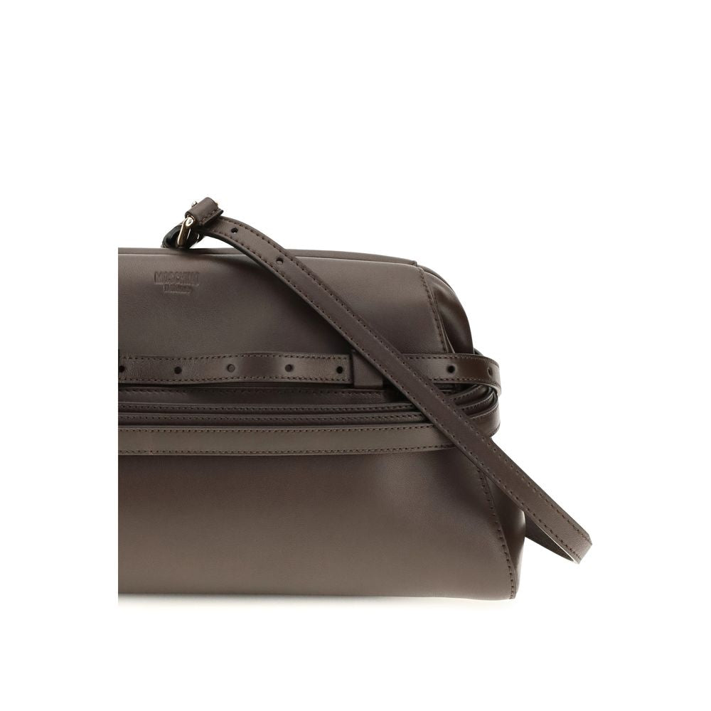 Moschino Brown Goatskin Shoulder Bag Moschino