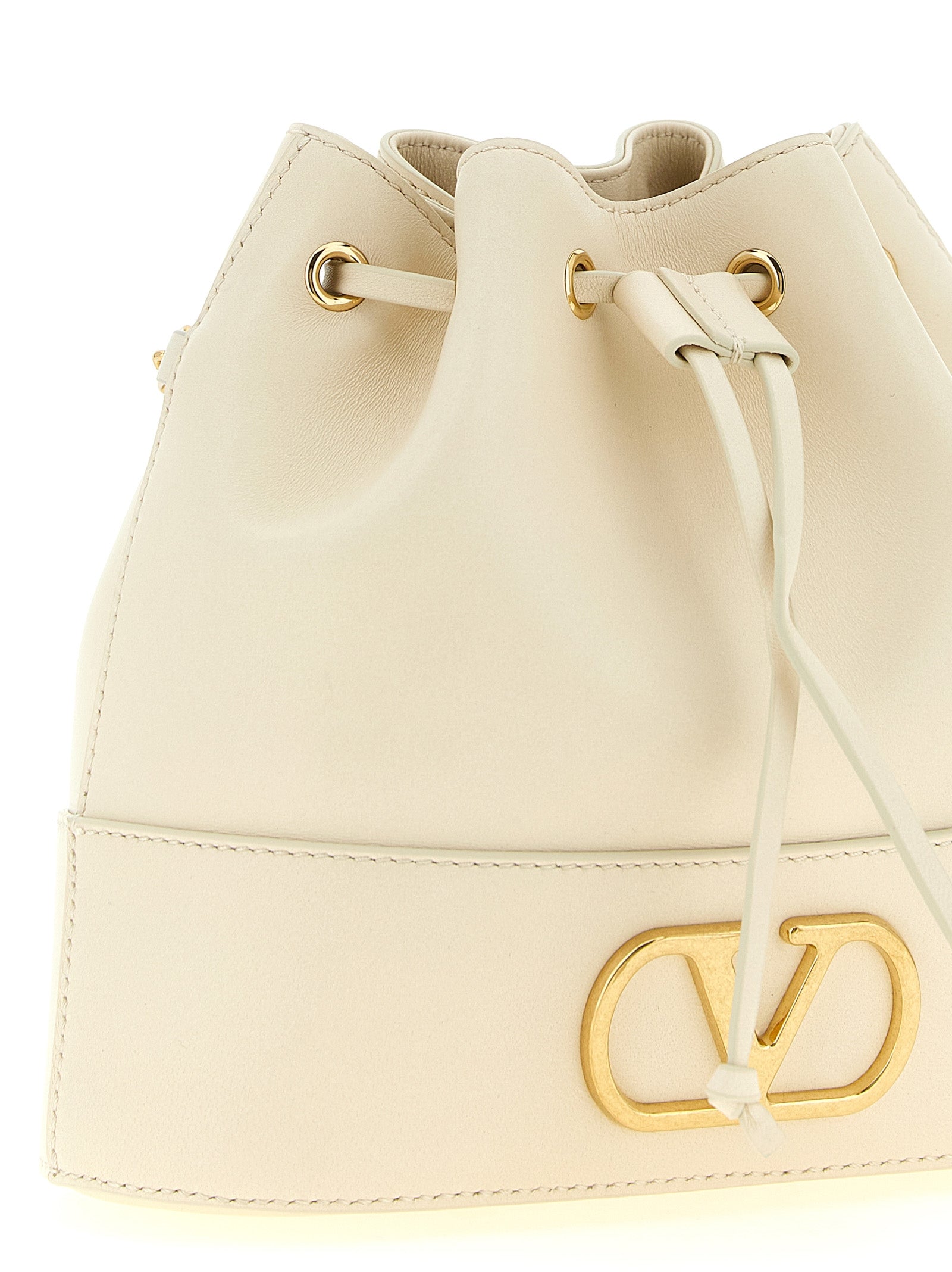 Valentino Garavani White Lamb Leather Crossbody Bag Valentino Garavani