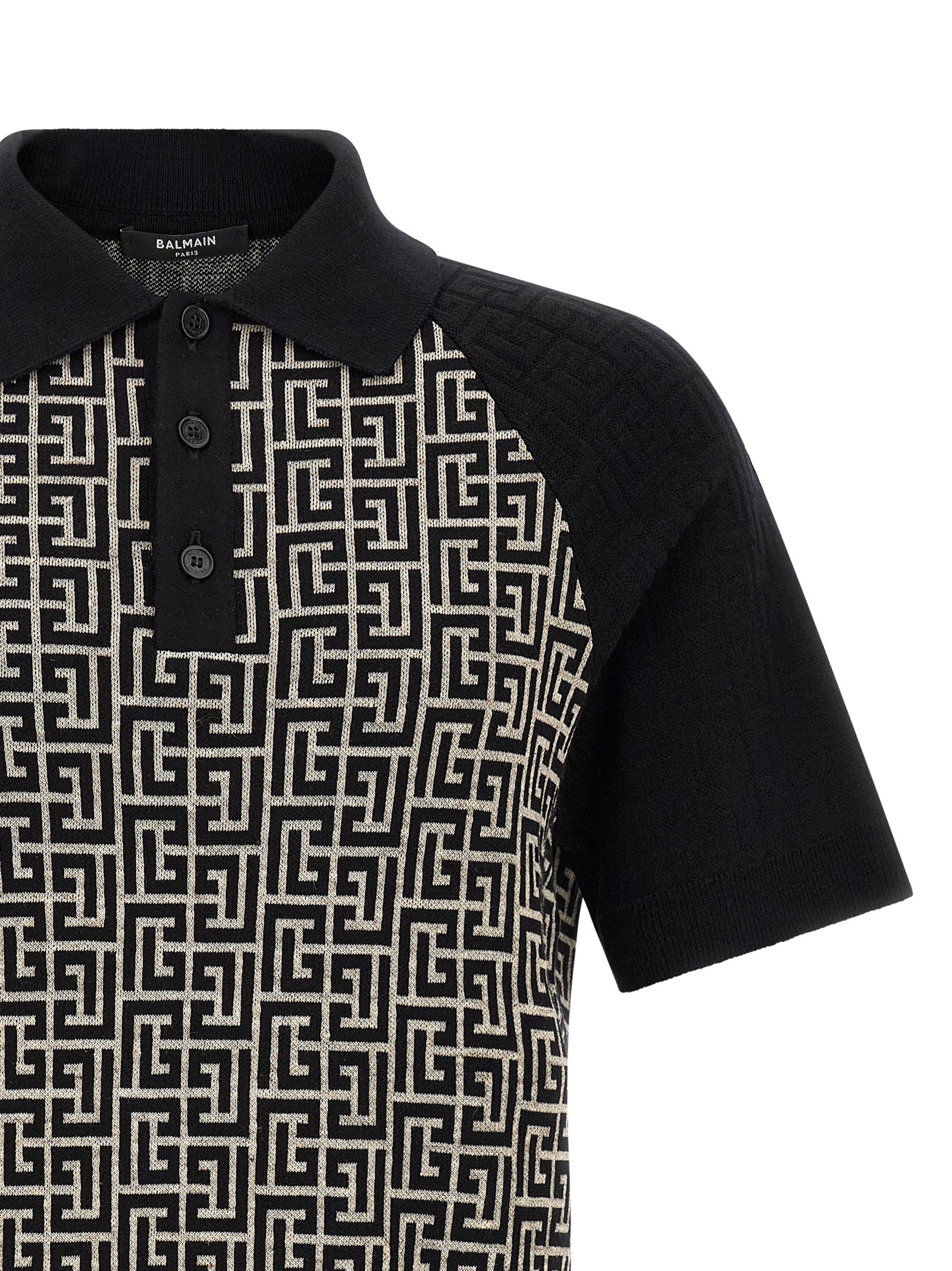 Balmain Bicolor Cotton Polo Shirt Balmain