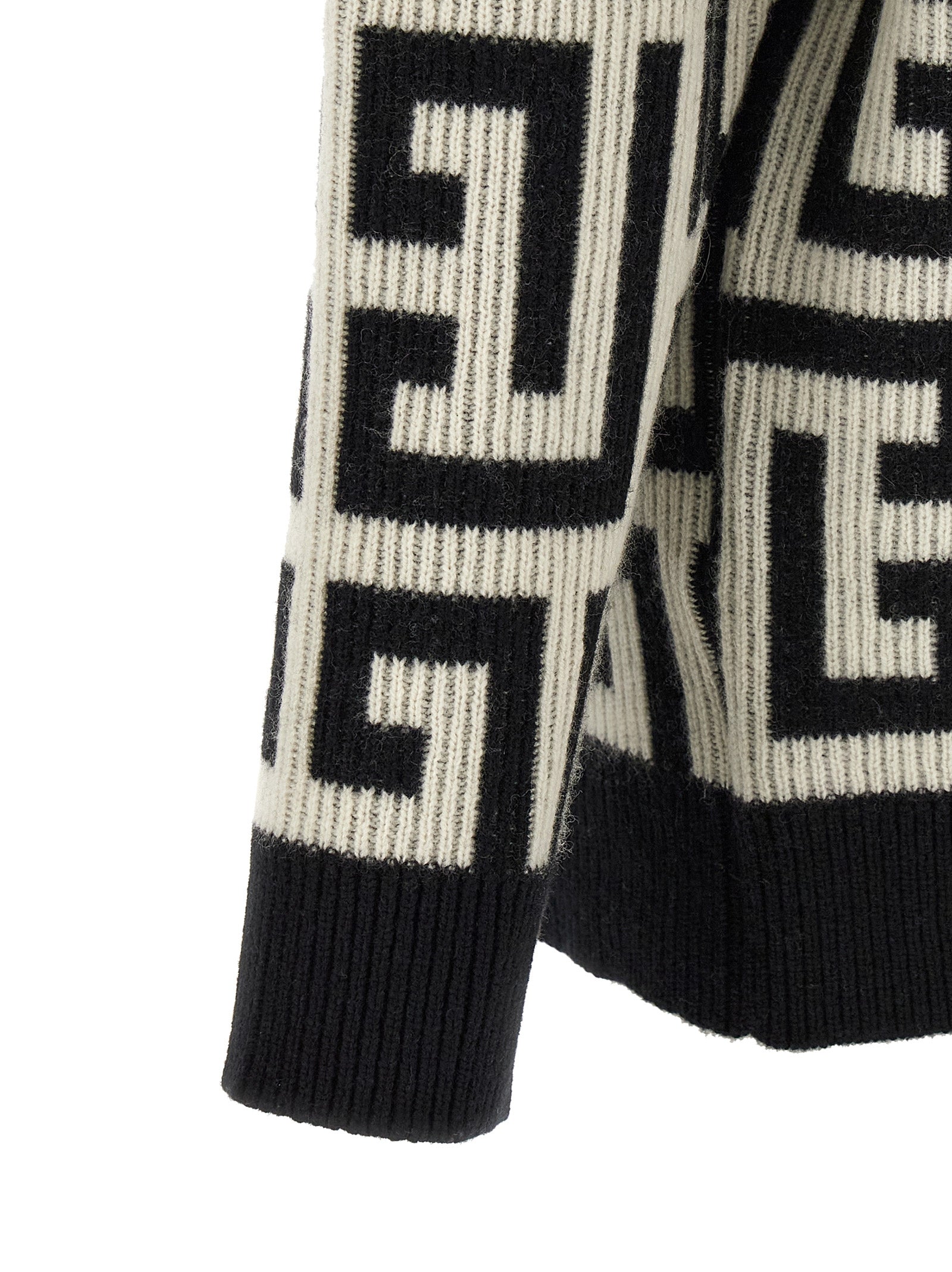 Balmain Bicolor Merino Wool Cardigan Balmain