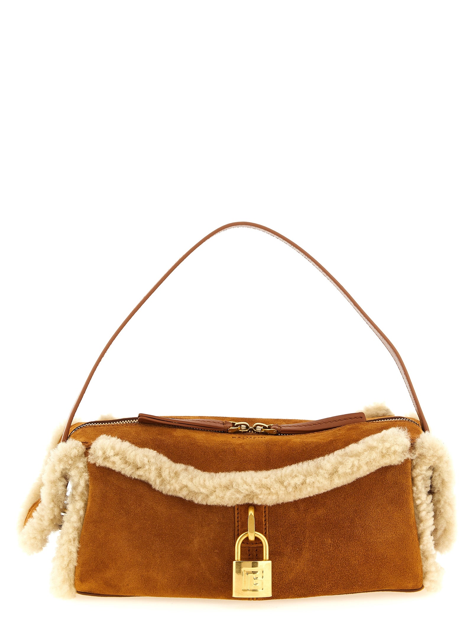 Balmain Brown Calfskin Shoulder Bag Balmain