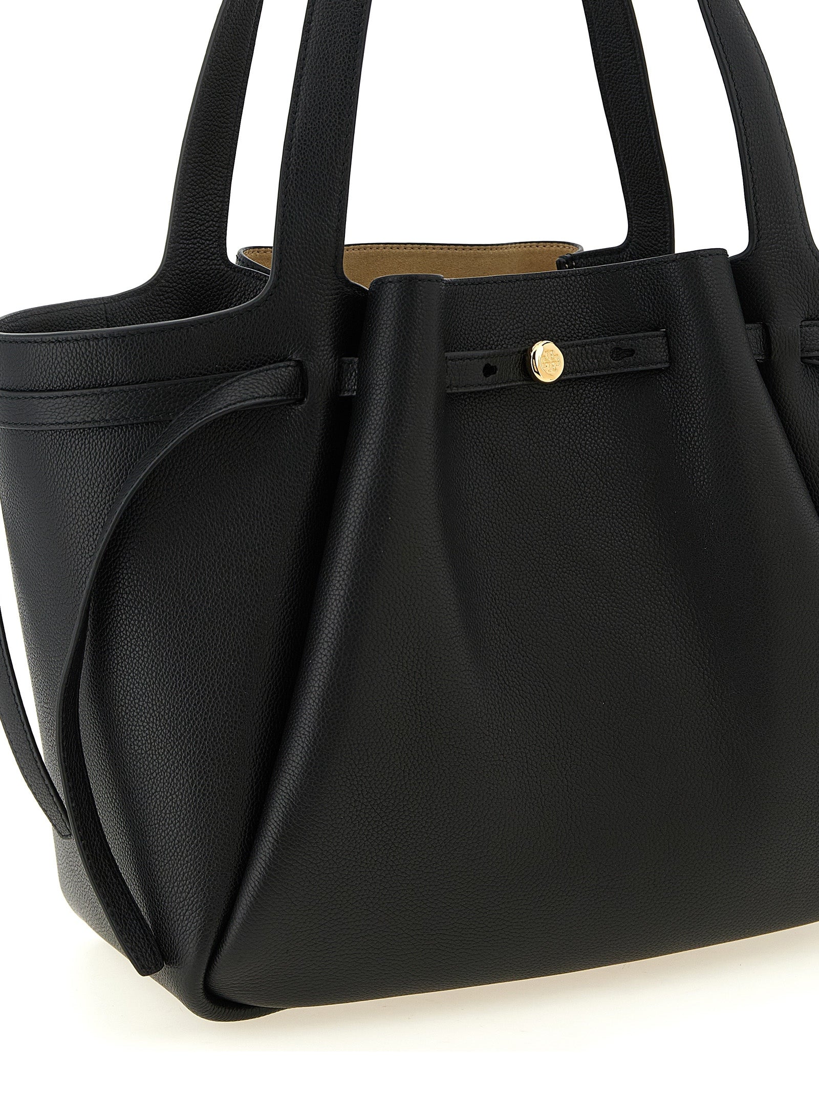 Tory Burch Black Cowhide Tote Bag Tory Burch