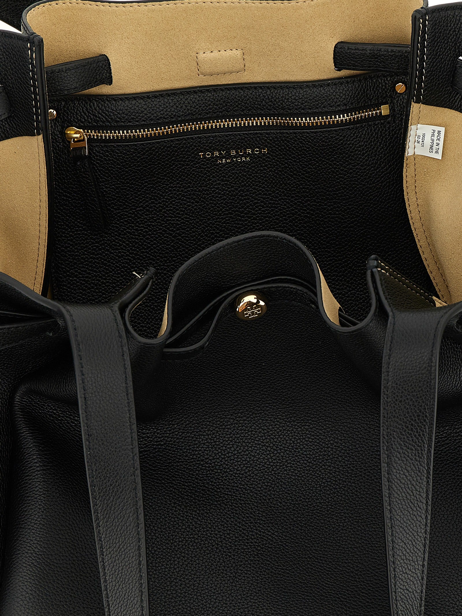 Tory Burch Black Cowhide Tote Bag Tory Burch