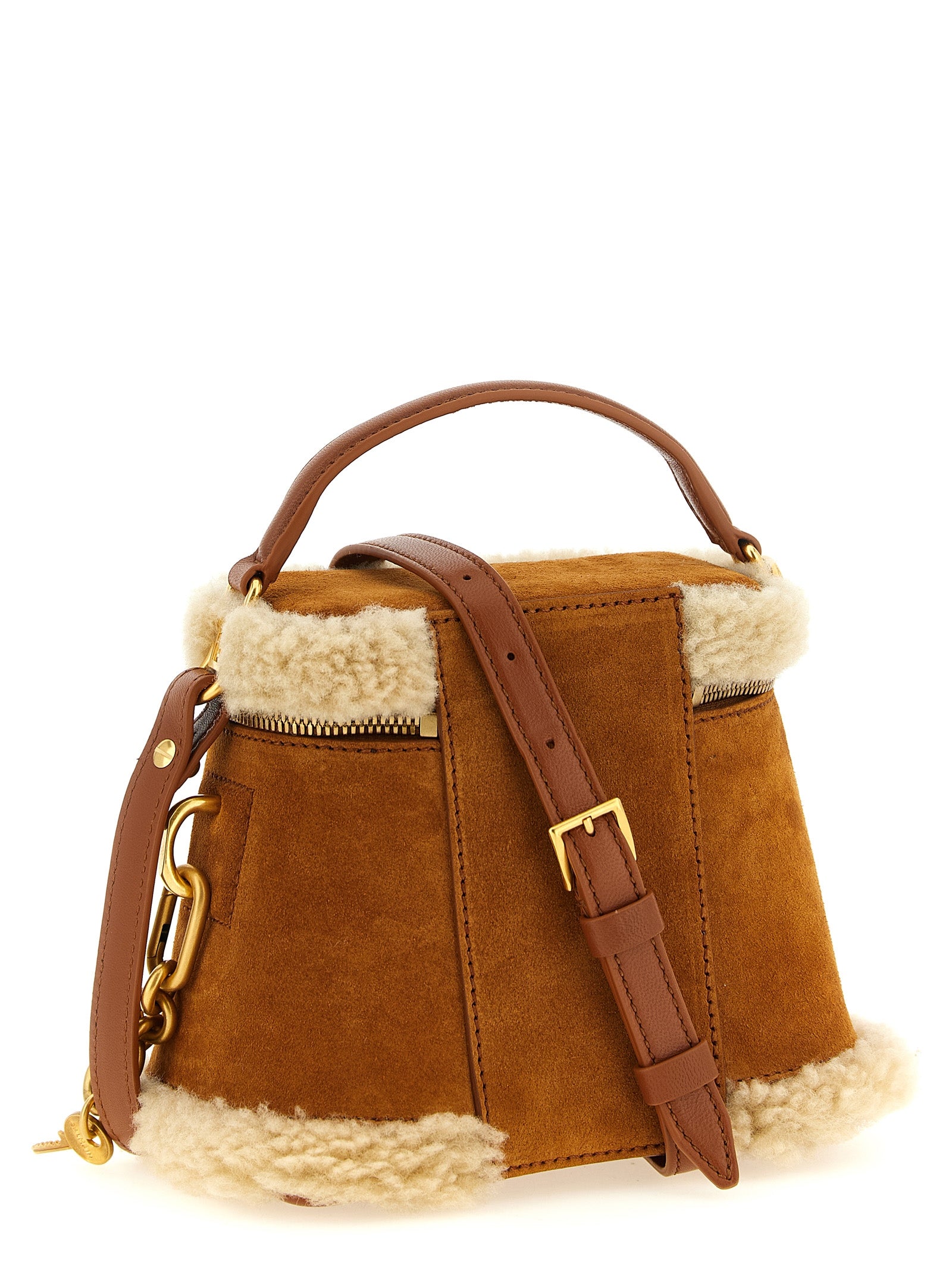 Balmain Brown Calfskin Handbag Balmain