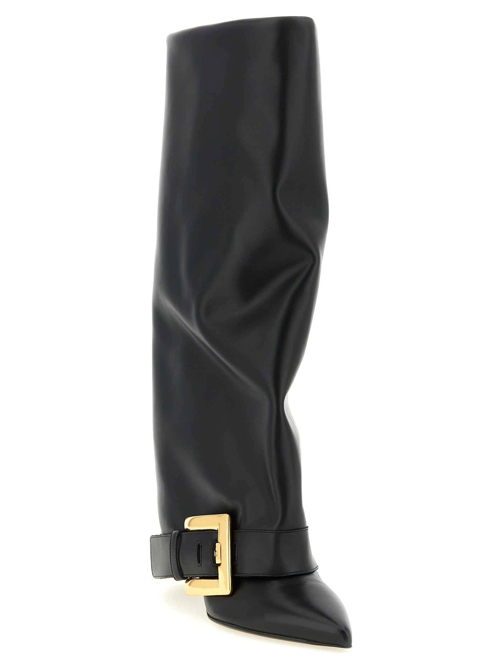 Balmain Black Calfskin Over The Knee Balmain