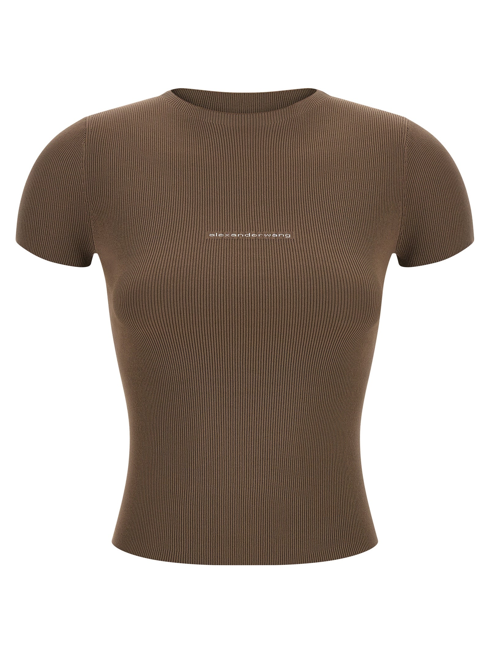 Alexander Wang Brown Polyamide T-Shirt Alexander Wang