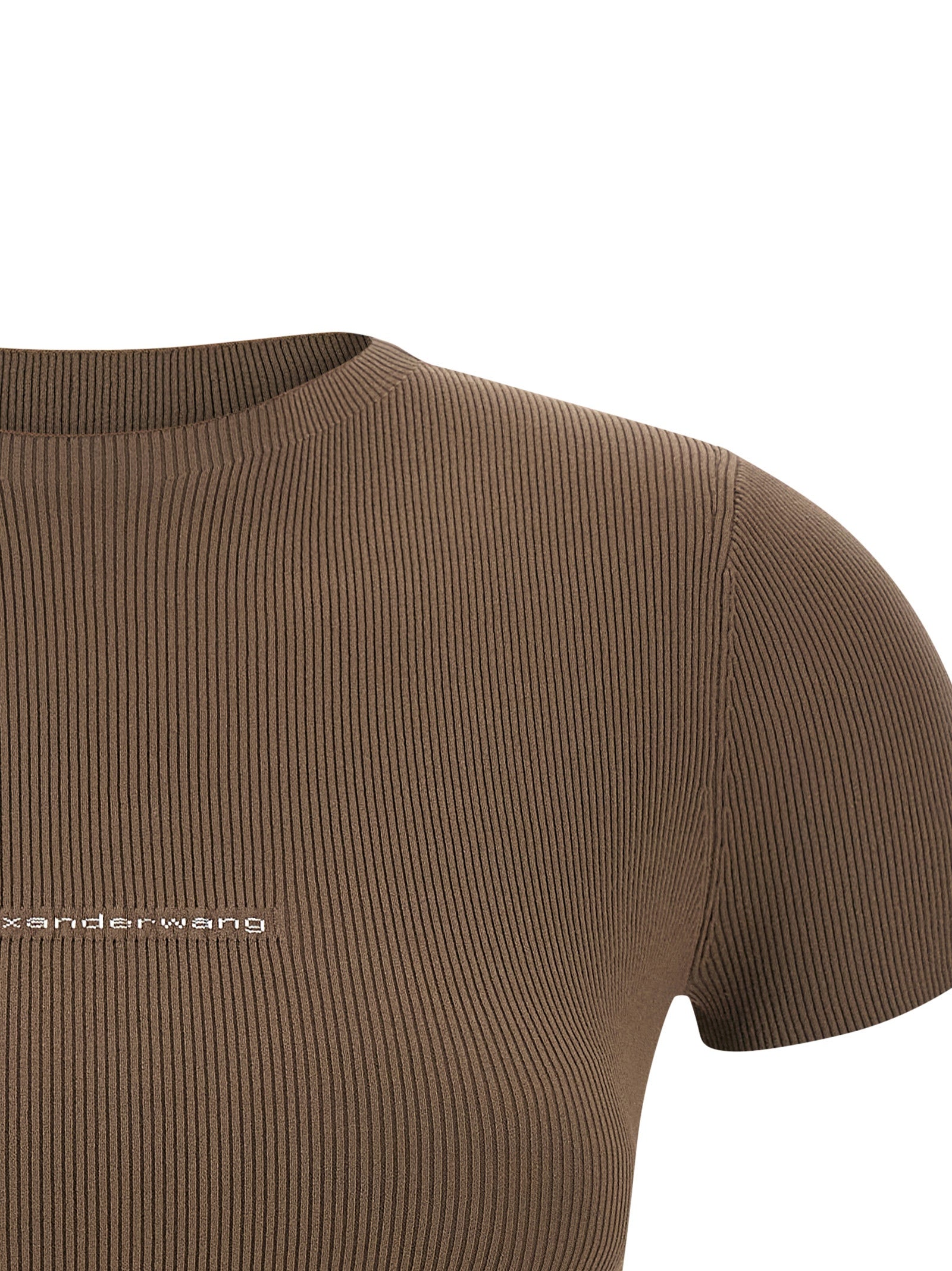 Alexander Wang Brown Polyamide T-Shirt Alexander Wang