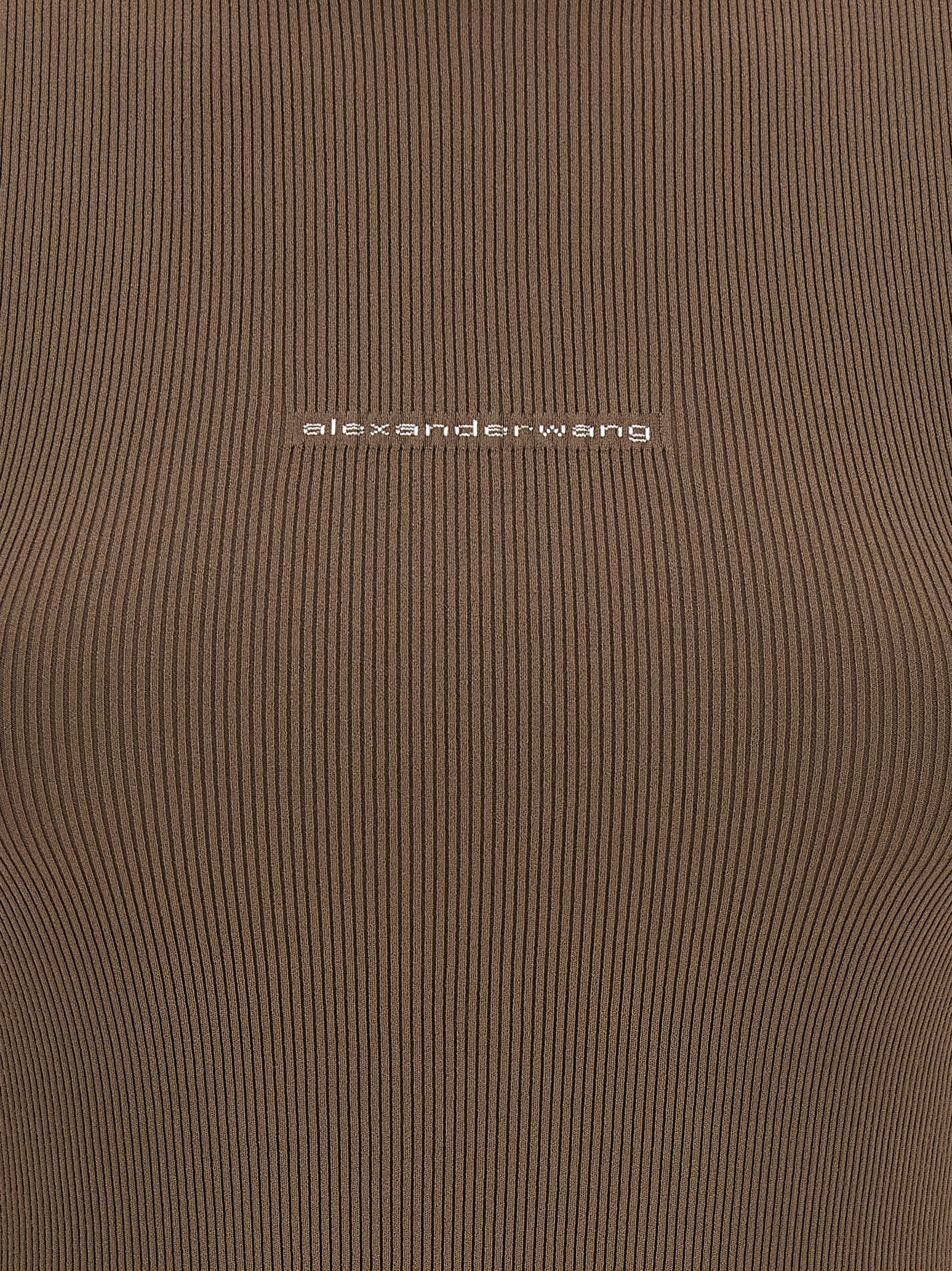 Alexander Wang Brown Polyamide T-Shirt Alexander Wang