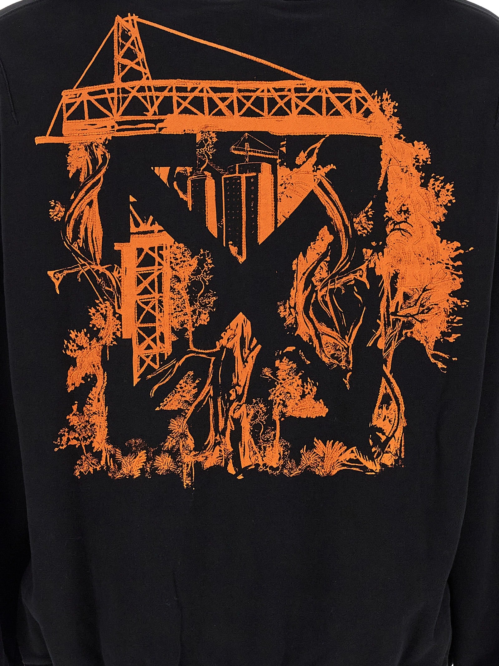 Off-White Black Cotton Sweatshirt Off-White